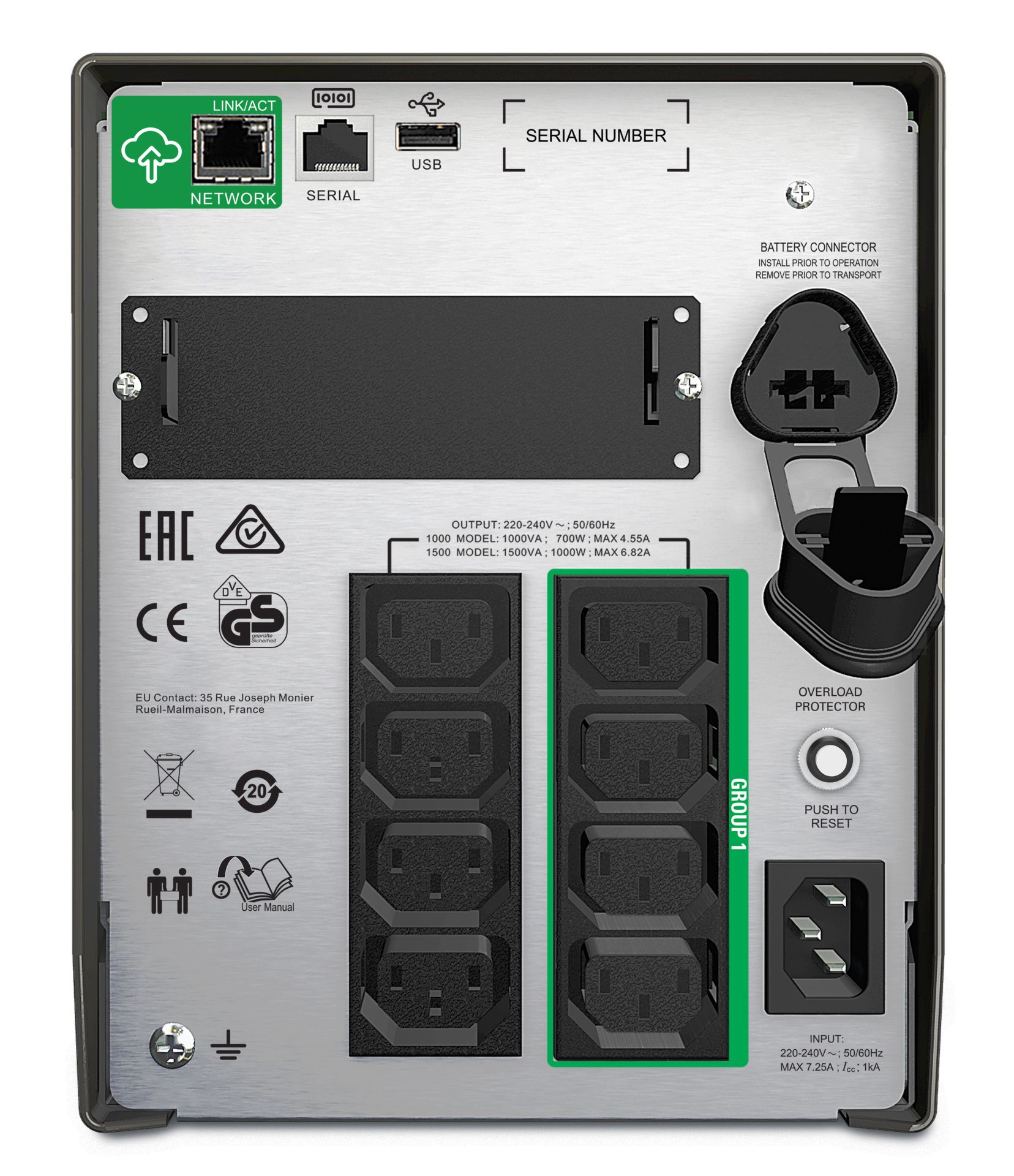 APC SMT1500IC Unterbrechungsfreie Stromversorgung USV Line Interaktiv