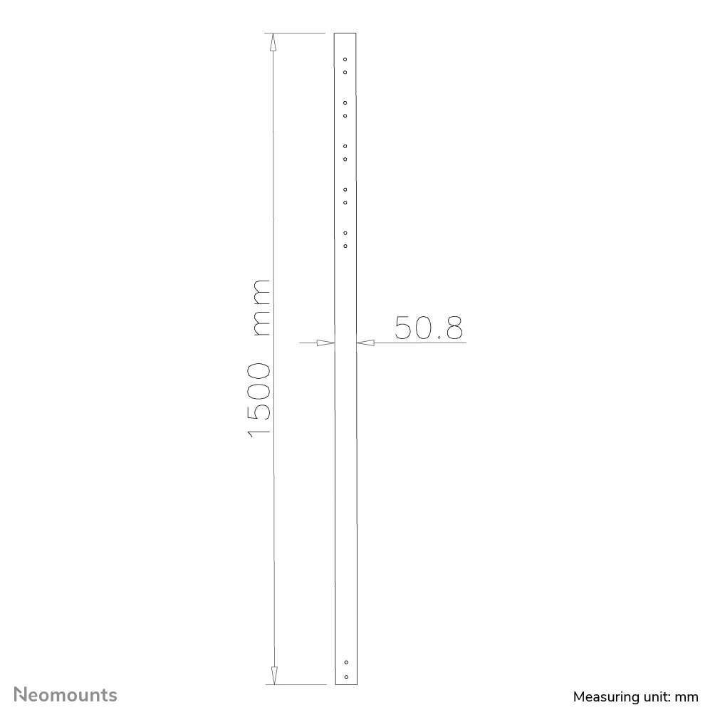 Neomounts 150 cm extension pole for FPMA-C200BLACK/C400BLACK/PLASMA-C100BLACK