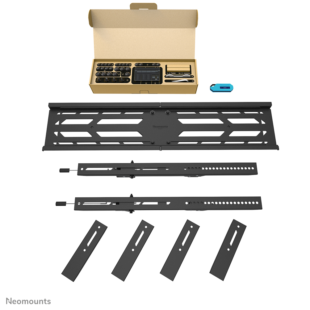 Neomounts Select Schwerlast-TV-Wandhalterung - 160 kg - 139,7 cm (55 Zoll) - 2,79 m (110 Zoll) - 1500 x 900 mm - Höhenverstellung - Schwarz