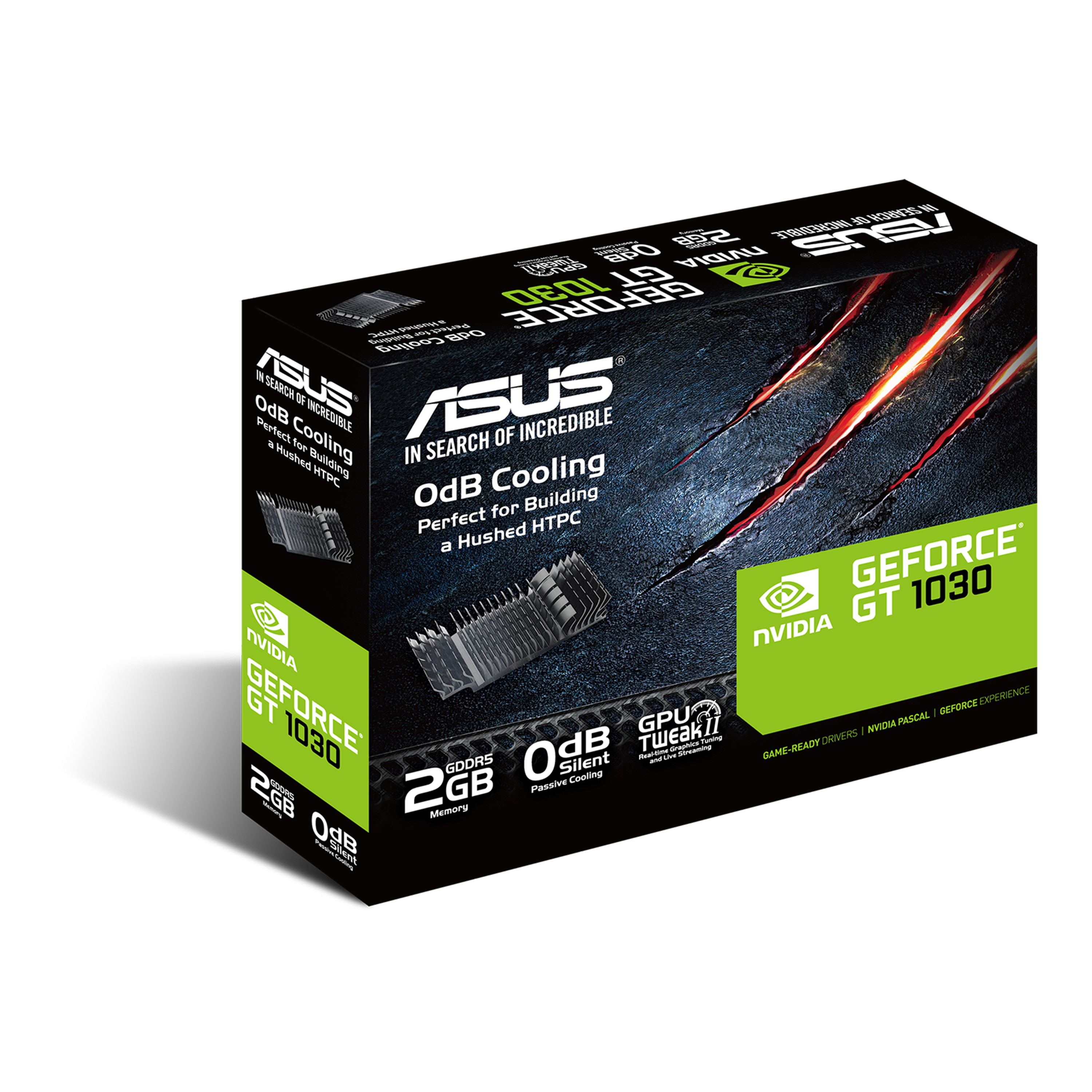 VGA ASUS GeForce GT 1030 2 GB - 1x HDMI, 1x DVI - passiv