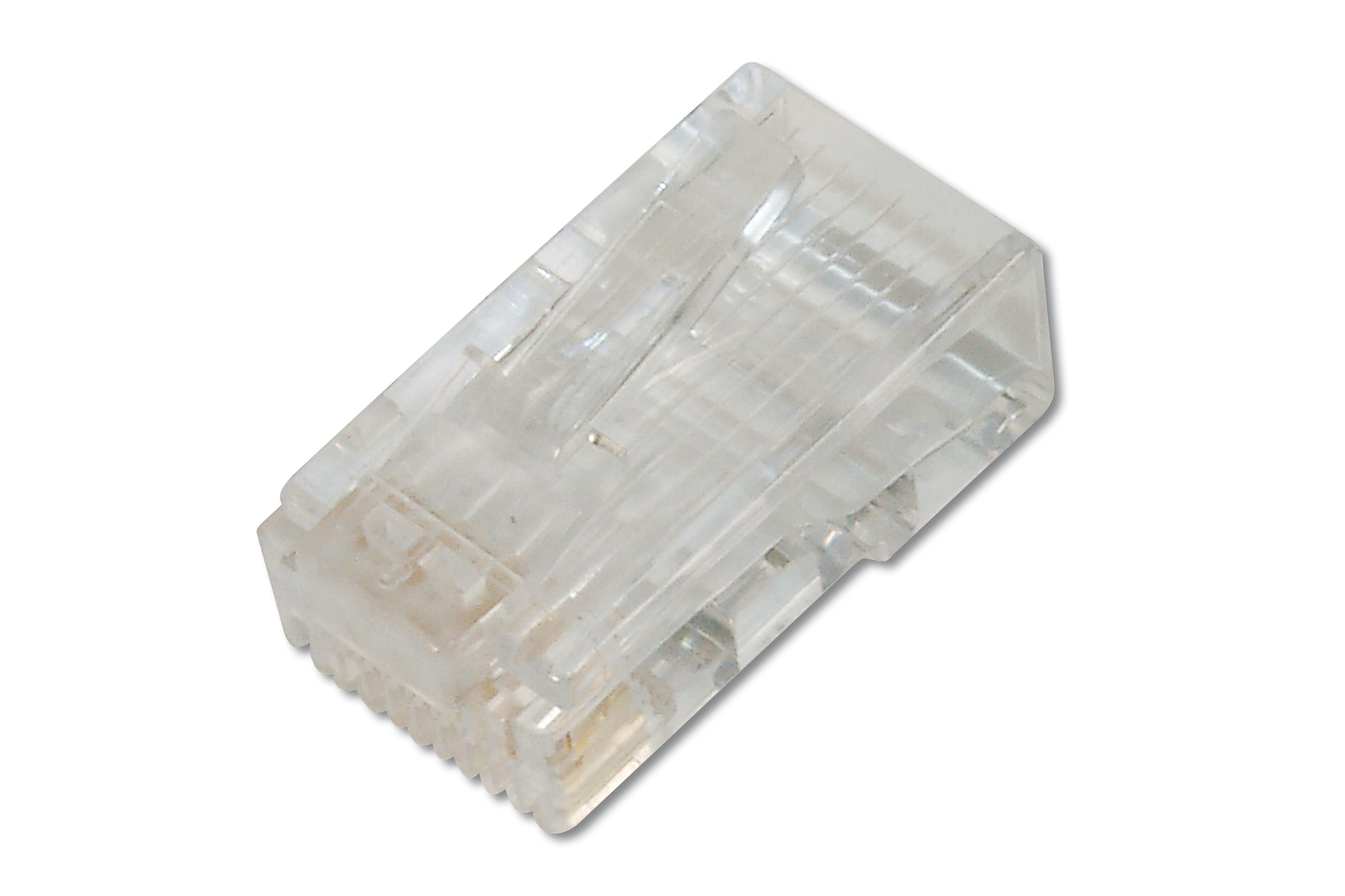 DIGITUS AK-219602 CAT 6 Modular Stecker für Rundkabel, ungeschirmt, Pass through Stecker