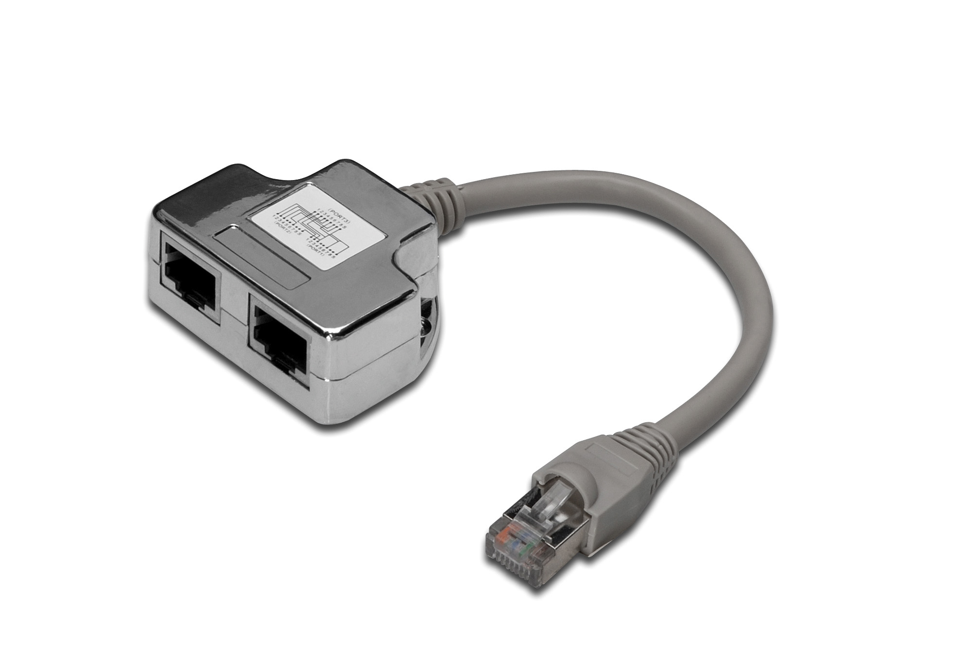 DIGITUS DN-93904 CAT 5e Patchkabel-Adapter, 2x CAT 5e, geschirmt