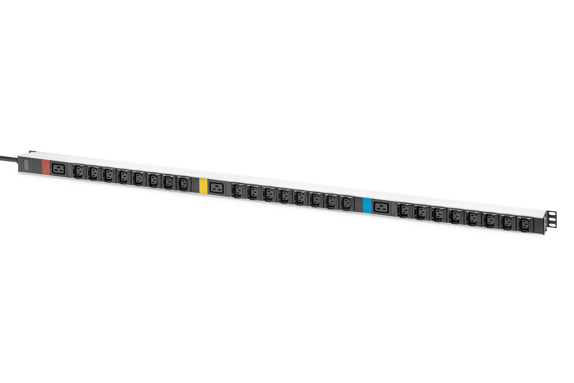 DIGITUS DN-95452 Basis IT PDU, 3-phasig 16A, 24 x C13, 3 x C19, 3 m Zuleitung, IEC 60309 16 A Stecker