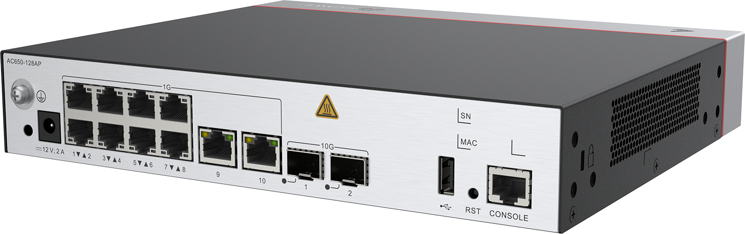 HUAWEI AccessPoint AC650-128AP mainframe (10*GE ports, 2*10GE SFP+ ports, with the AC/DC adapter)