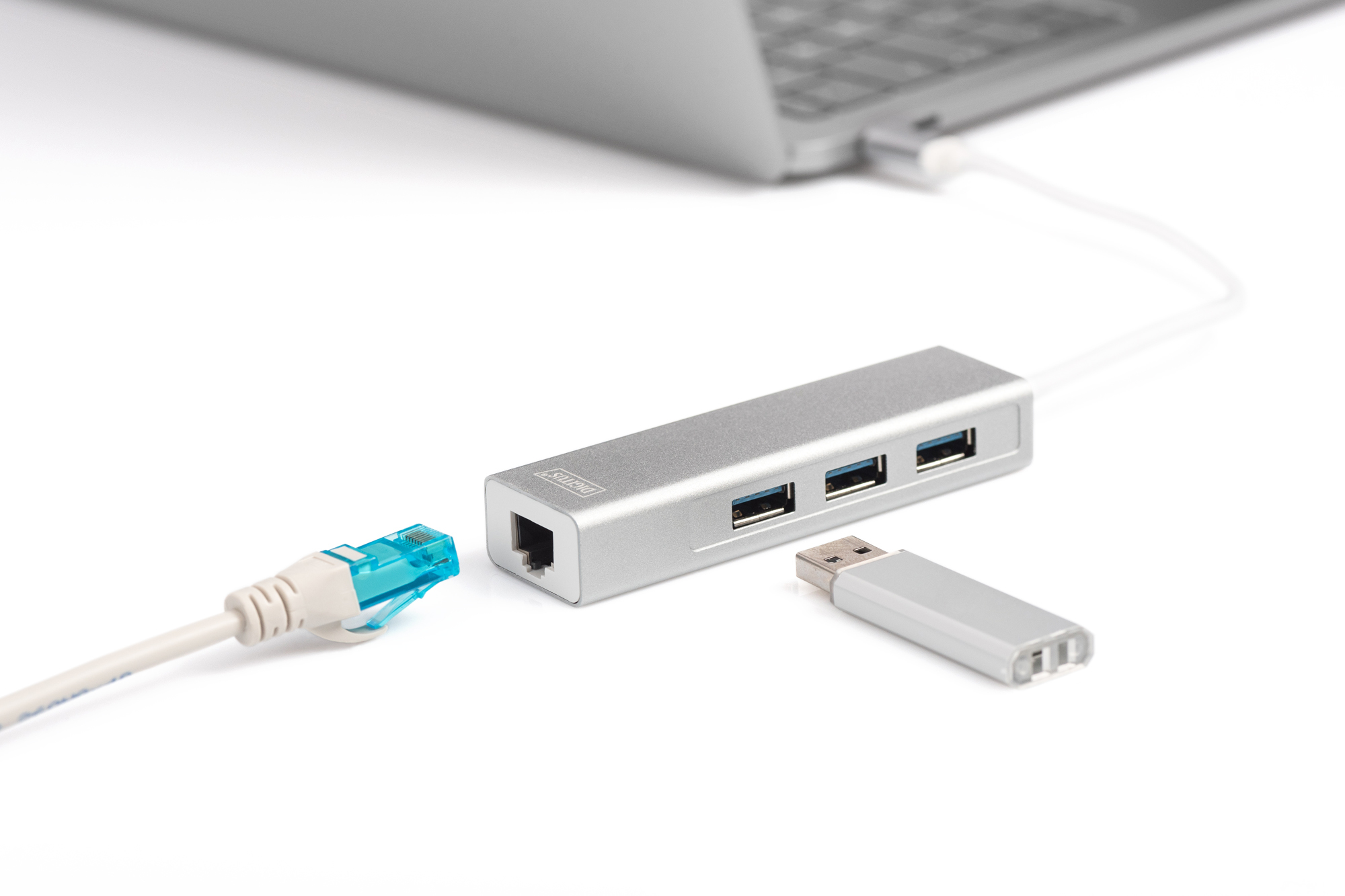 DIGITUS DA-70255 USB Typ C™ 3-Port Hub + Gigabit Ethernet