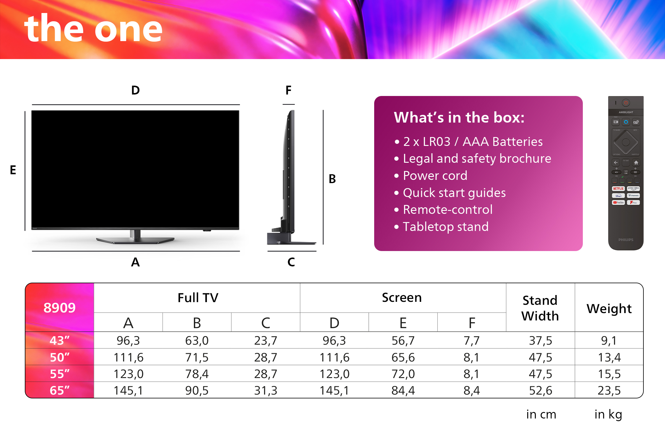 Philips TV  55PUS8909   (2024)