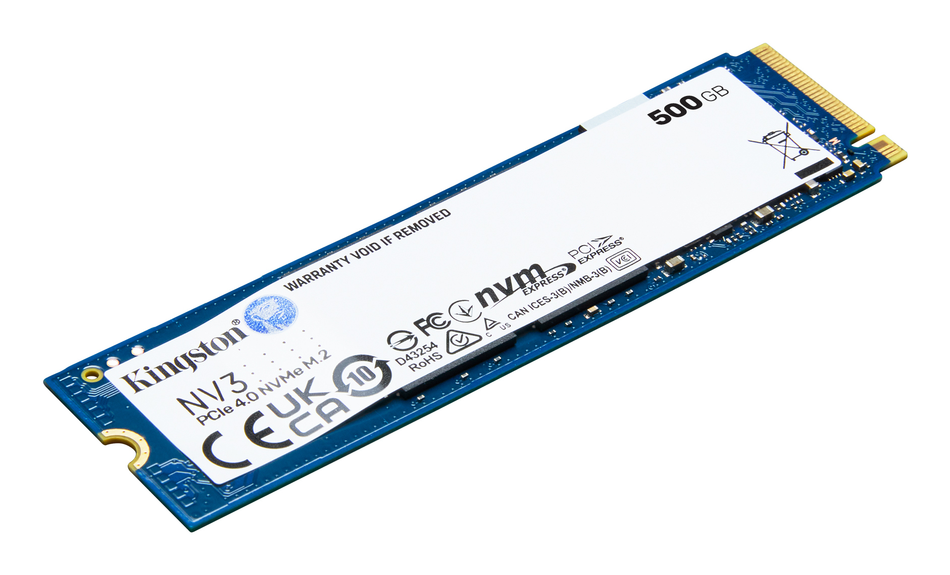 SSD Kingston M.2 2280 NV3  500 GB NVMe PCIe x4 (SNV3S/500G)