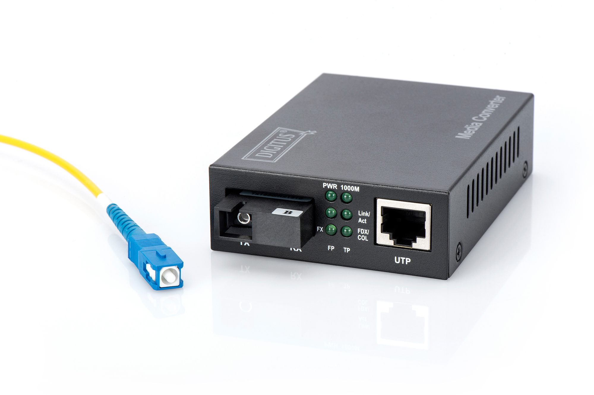 DIGITUS DN-82123 Bidirektionaler Gigabit Medienkonverter, RJ45 / SC