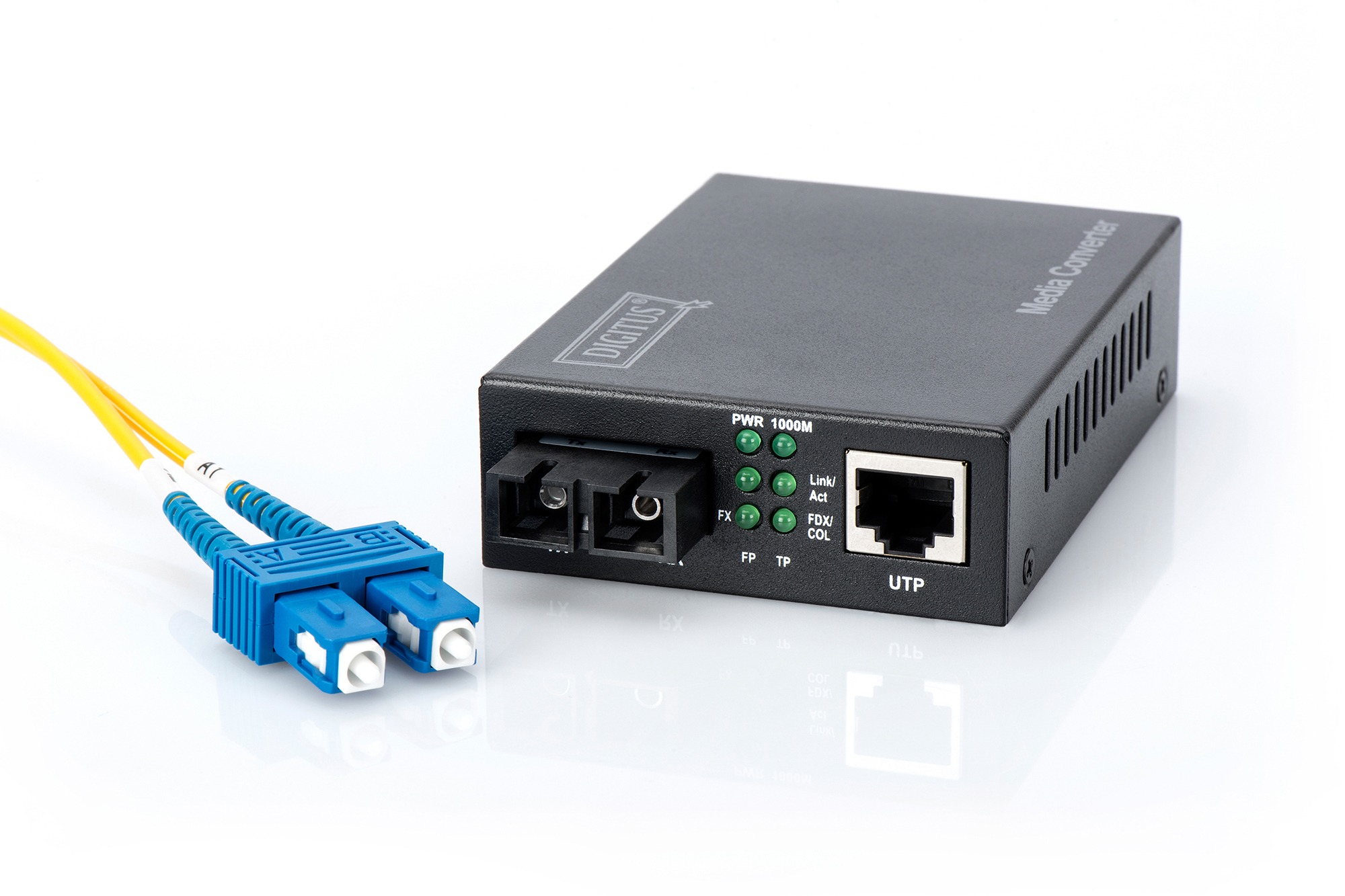 DIGITUS Medienkonverter Gigabit RJ45 / SC   Singelmode 10km DN-82121-1