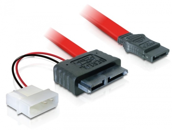 Delock Kabel SATA Slimline Buchse > SATA 7 pin + 2 pin Power