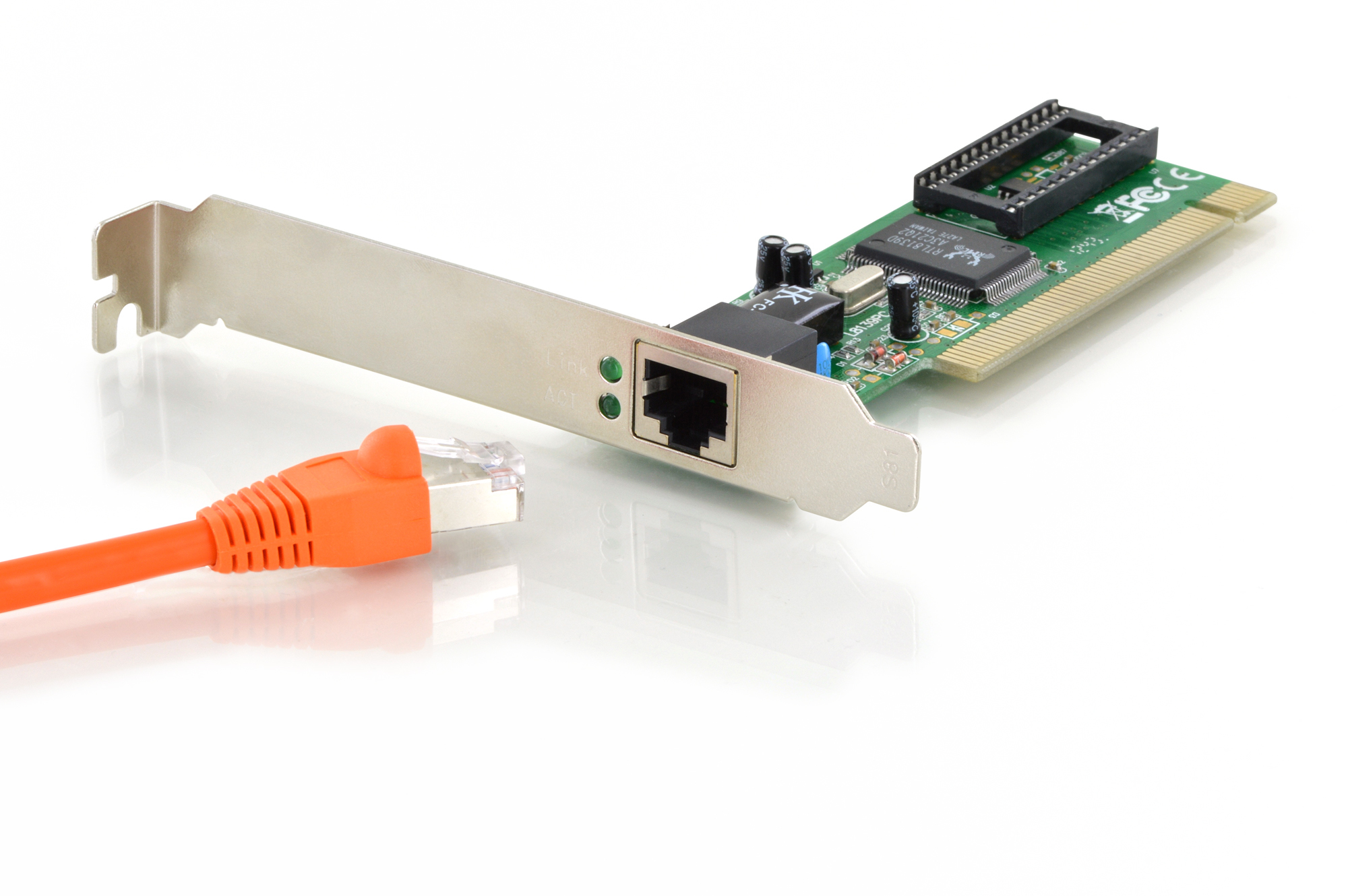 DIGITUS DN-1001J Single Port Fast Ethernet Netzwerkkarte, RJ45, PCI, Realtek Chipsatz