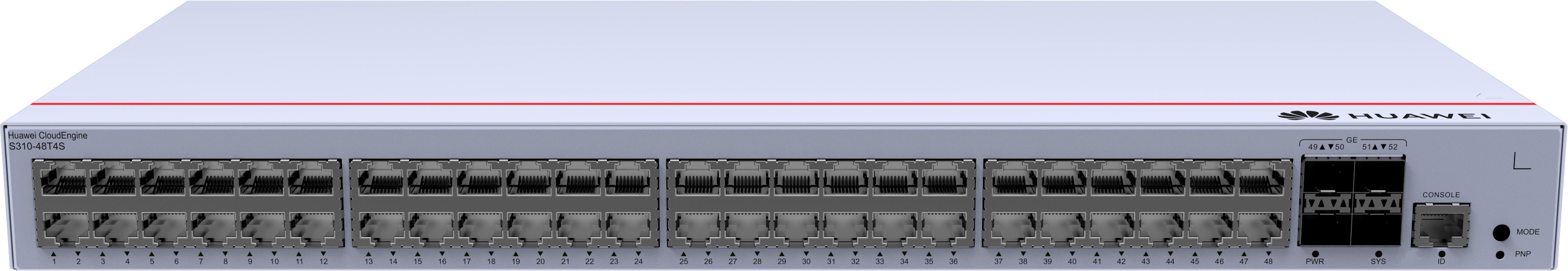 HUAWEI Switch S310-48T4S (48*10/100/1000BASE-T ports, 4*GE SFP ports, AC power)