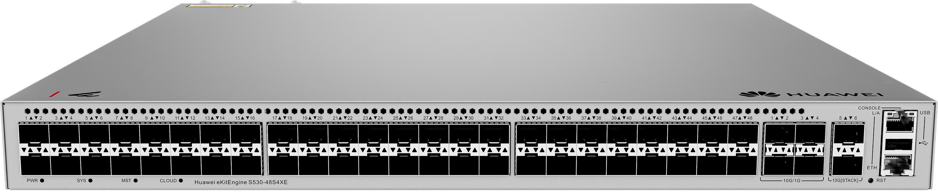 HUAWEI Switch S530-48S4XE 48*GE SFP ports, 4*10GE SFP+ ports, 2*12GE stack ports, with 1*AC power module