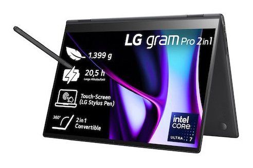 LG  Notebook 16T90SP-K 2in1 Tablet Core i7 16GB 1TB W11P