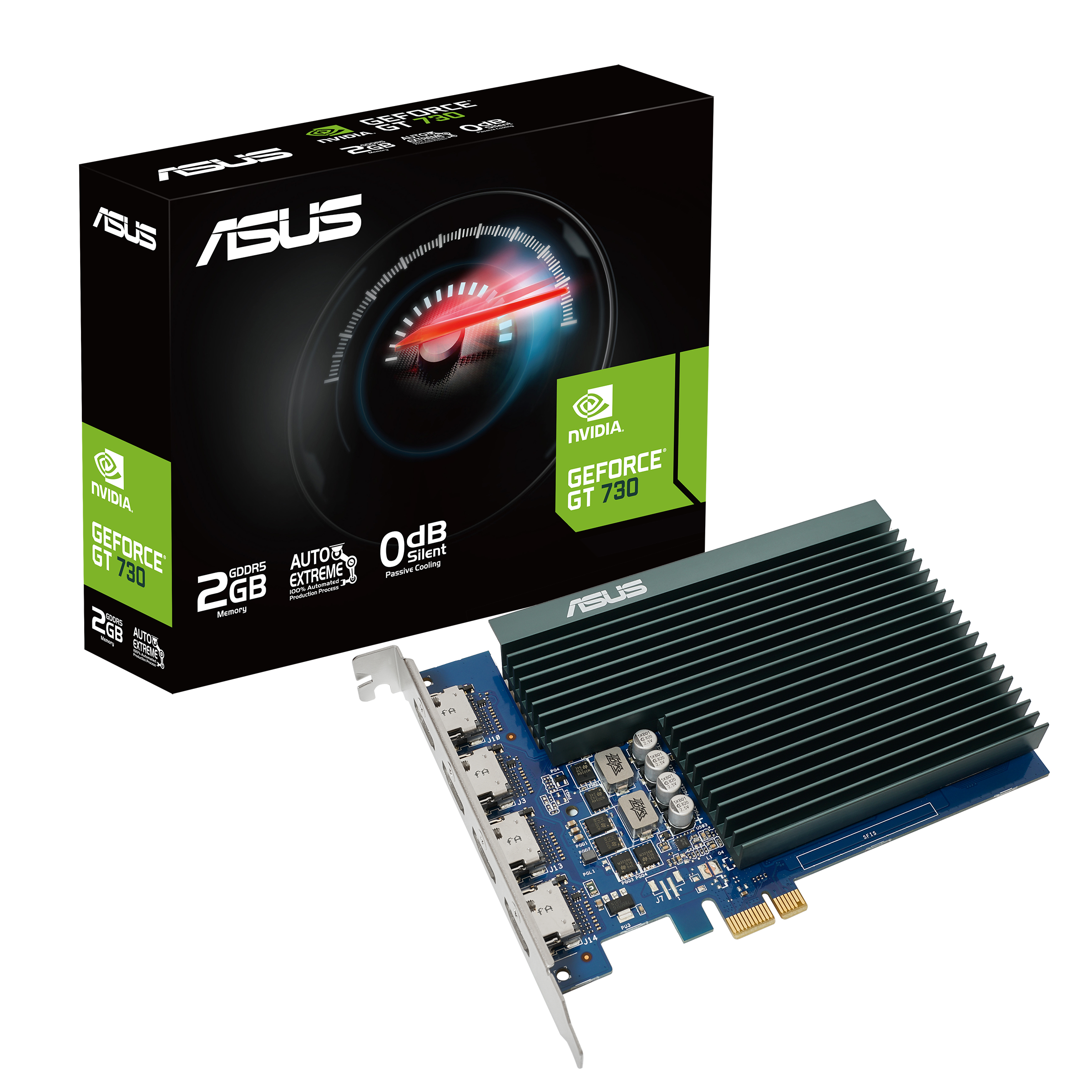 VGA ASUS GeForce GT 730 2 GB - 4x HDMI - passiv