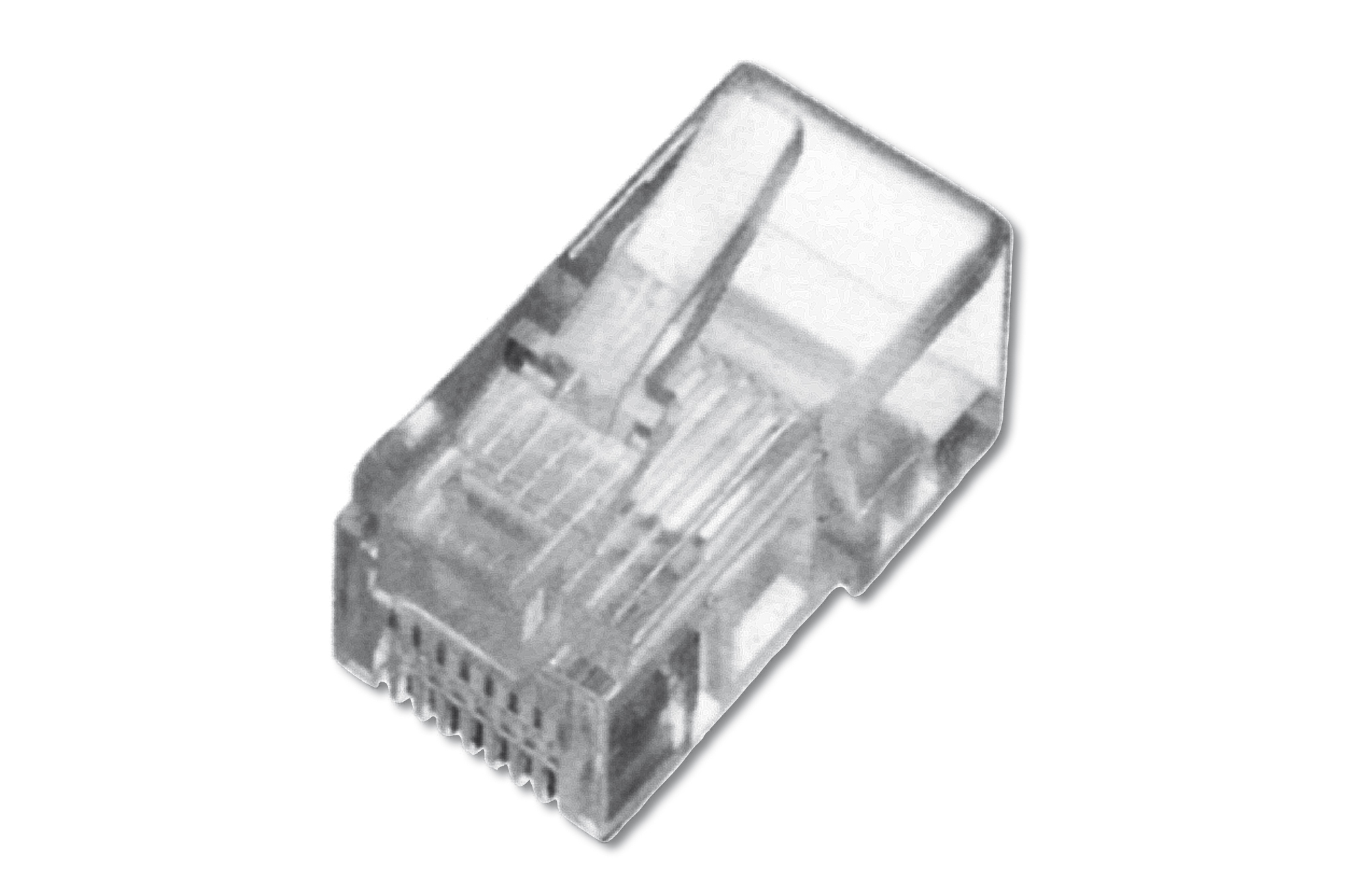 DIGITUS A-MO 8/8 SR Modularstecker für Rundkabel. Pass through Stecker