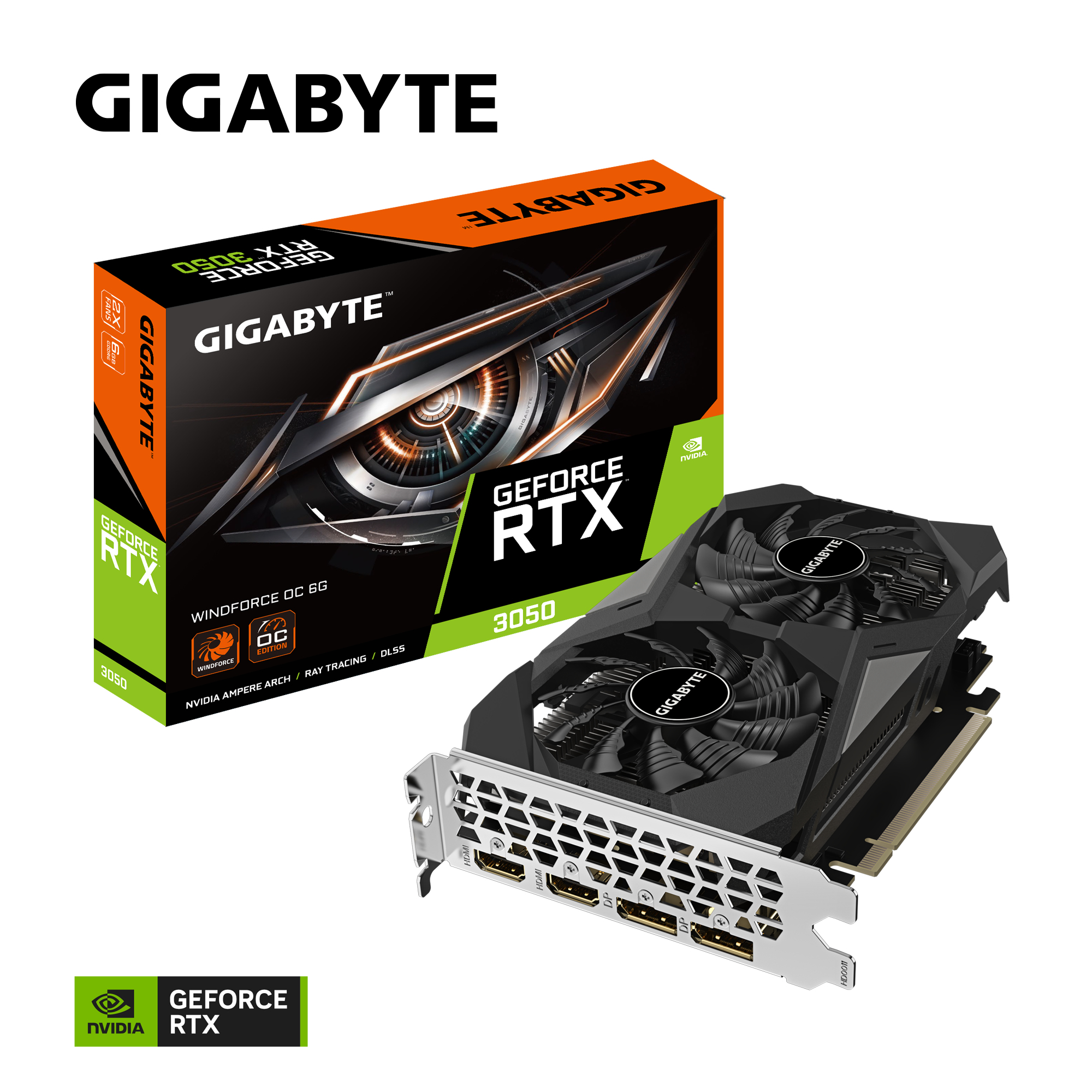 VGA Gigabyte GeForce RTX 3050 WINDFORCE OC 6G - OC Edition