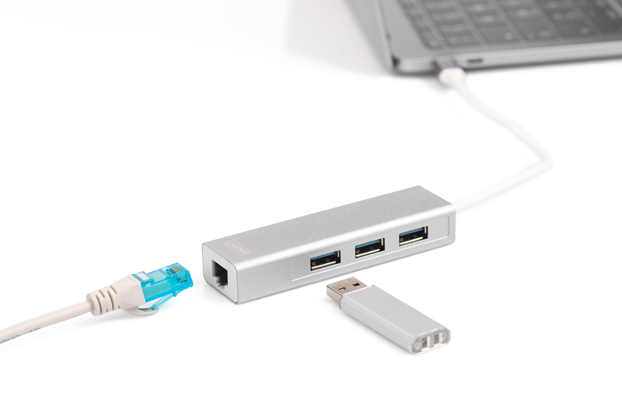 DIGITUS DA-70255 USB Typ C™ 3-Port Hub + Gigabit Ethernet