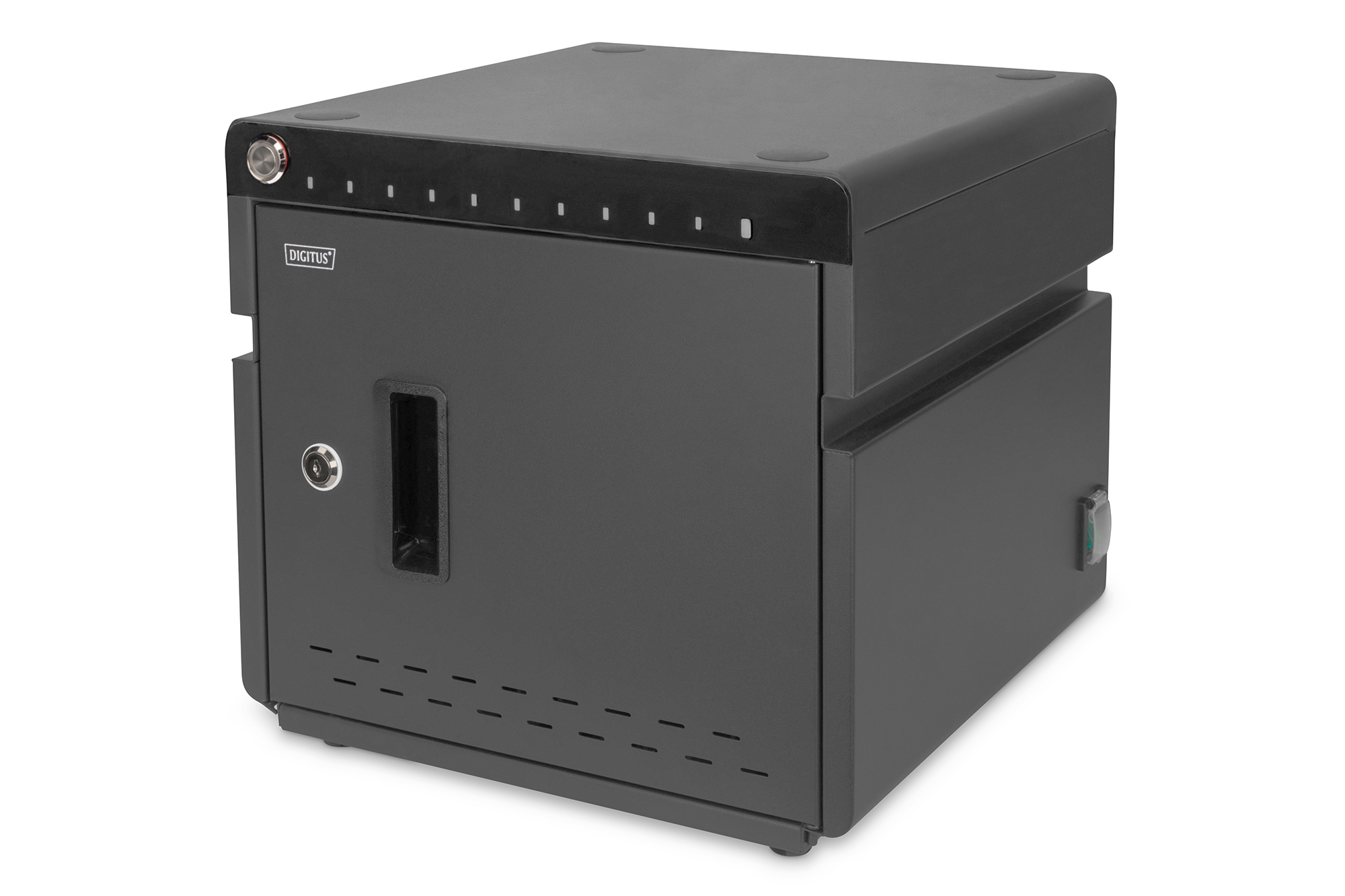 DIGITUS DN-45004 Desktop Ladeschrank, 14", USB-C, UV-C 10 Ladestationen, Lüfter, 345 x 360 x 370 mm