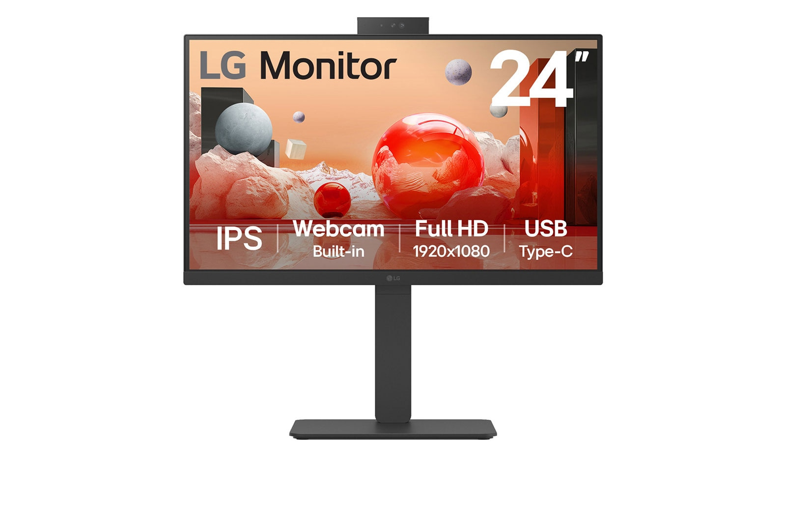 LG Monitor  24" 24BA850-B Full HD HDMI DP DaisyChain IPS Black 16:9