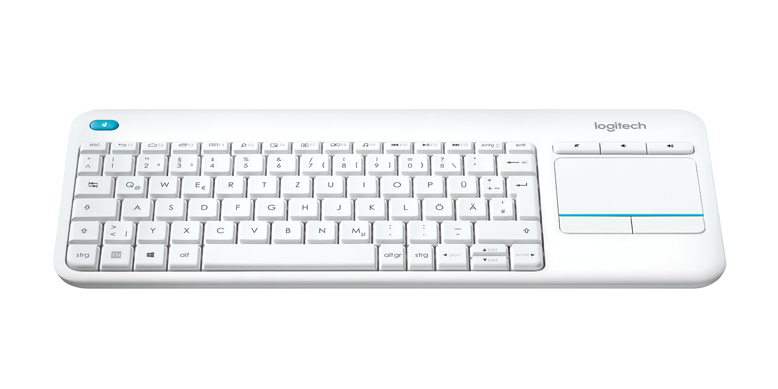 Logitech Tastatur K400 Plus, weiß