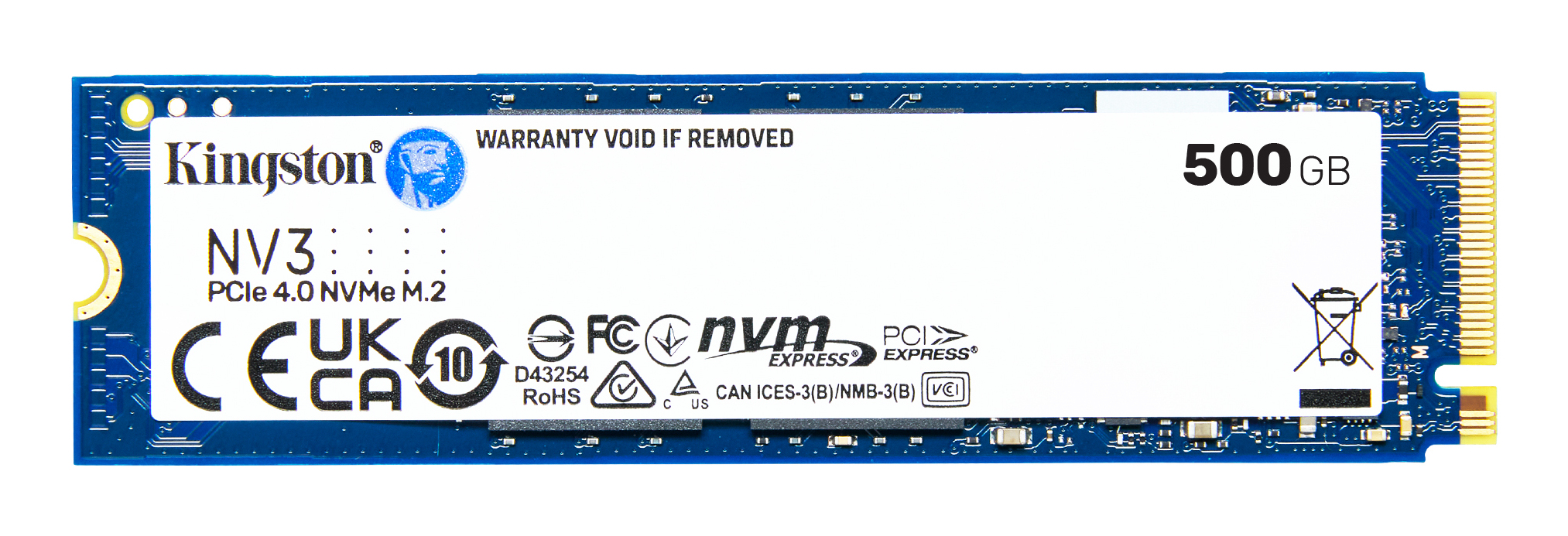 SSD Kingston M.2 2280 NV3  500 GB NVMe PCIe x4 (SNV3S/500G)