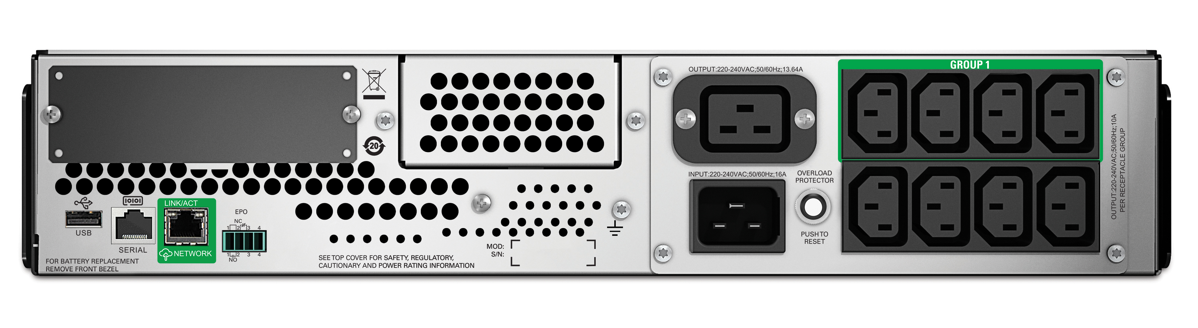 APC SMT2200RMI2UC - Smart-UPS 2200VA LCD RM 2U 230V mit SmartConnect