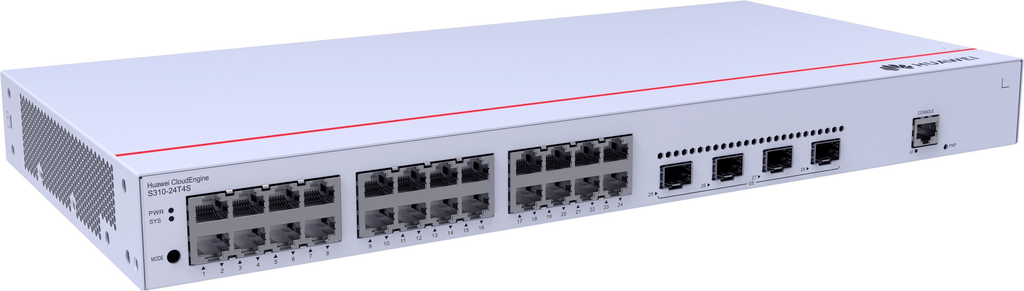 HUAWEI Switch S310-24T4S (24*10/100/1000BASE-T ports, 4*GE SFP ports, AC power)