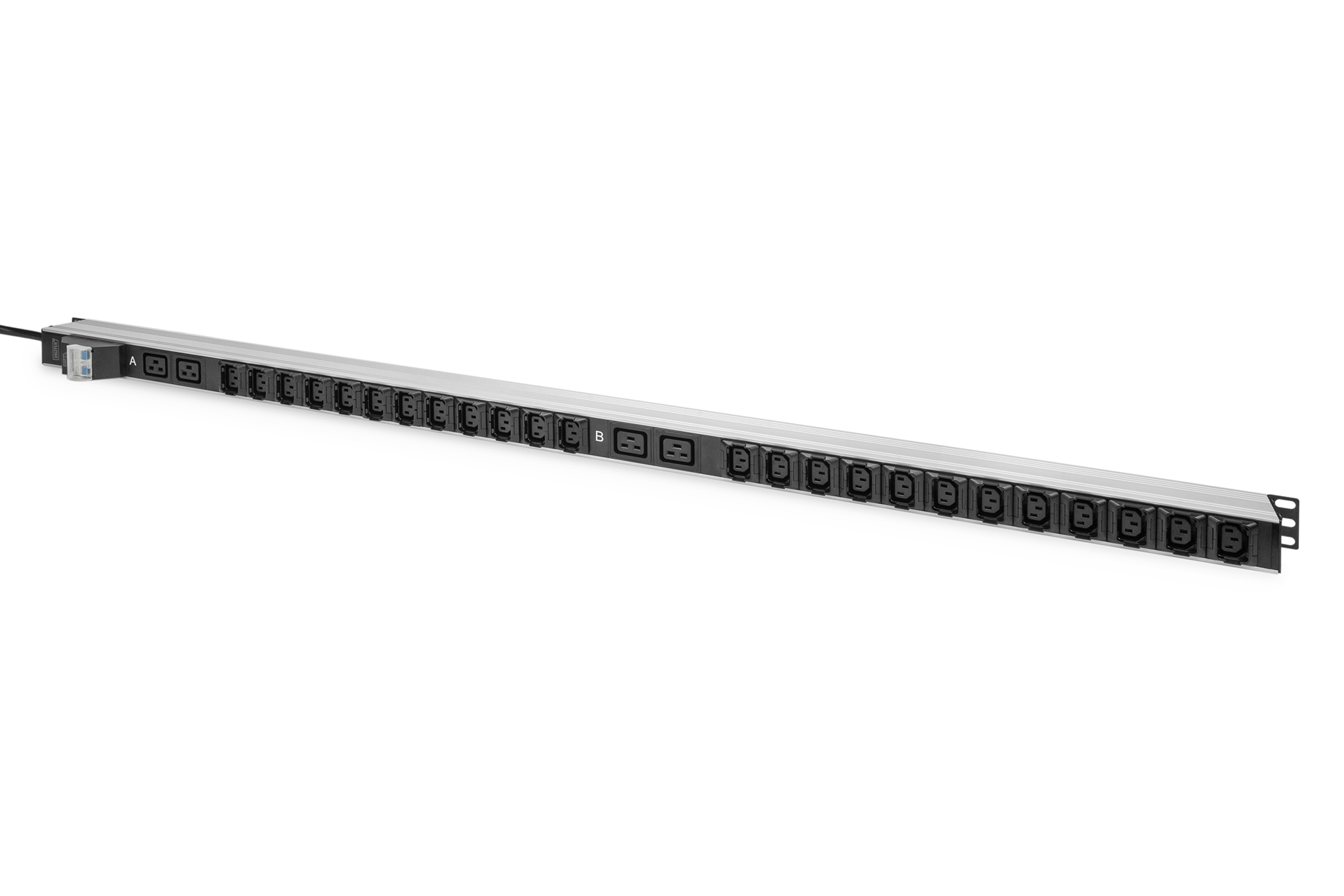 DIGITUS DN-95451 Basis IT PDU, 1-phasig 32A, 24 x C13, 4 x C19, 3 m Zuleitung, IEC 60309 32 A Stecker