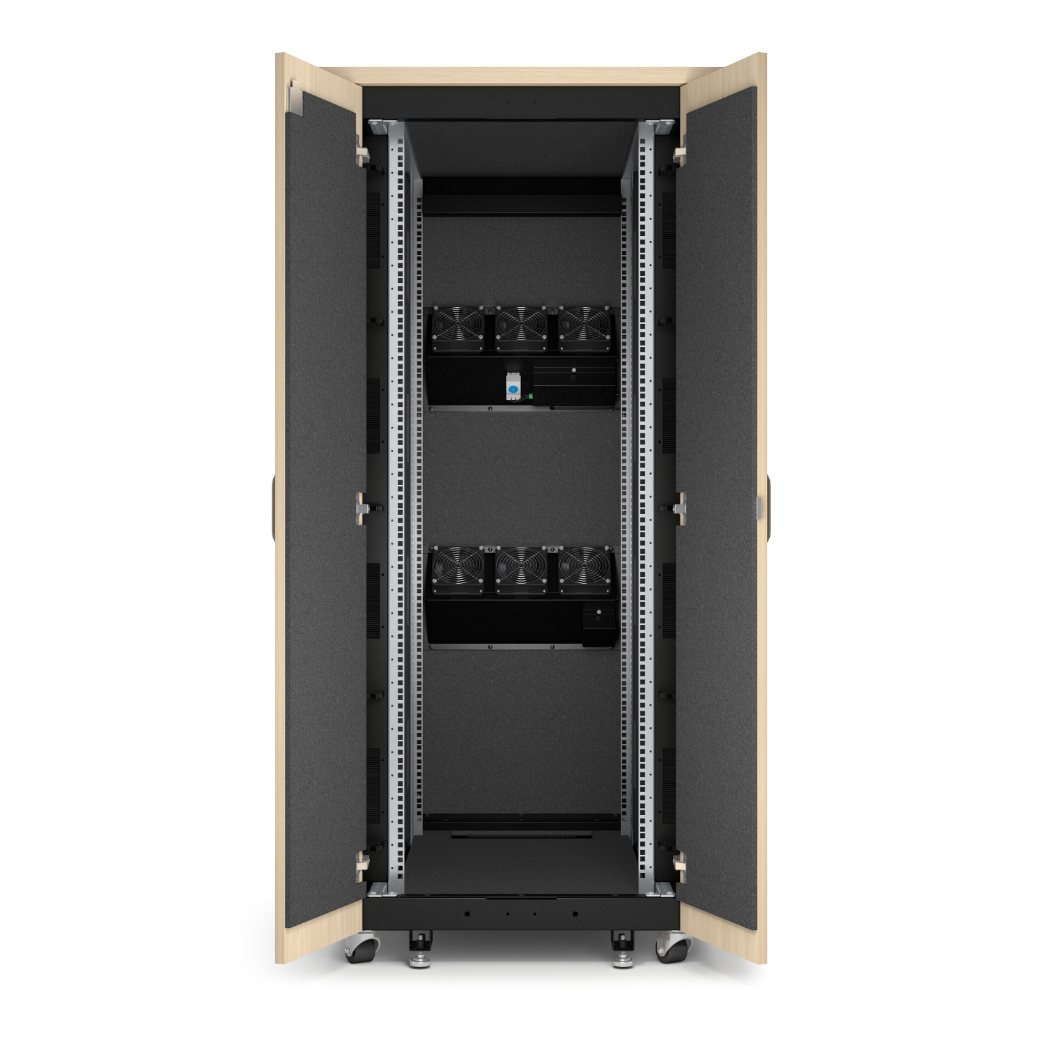 APC  NetShelter Soundproof, 32U, Server Rack Enclosure, 230V, Maple