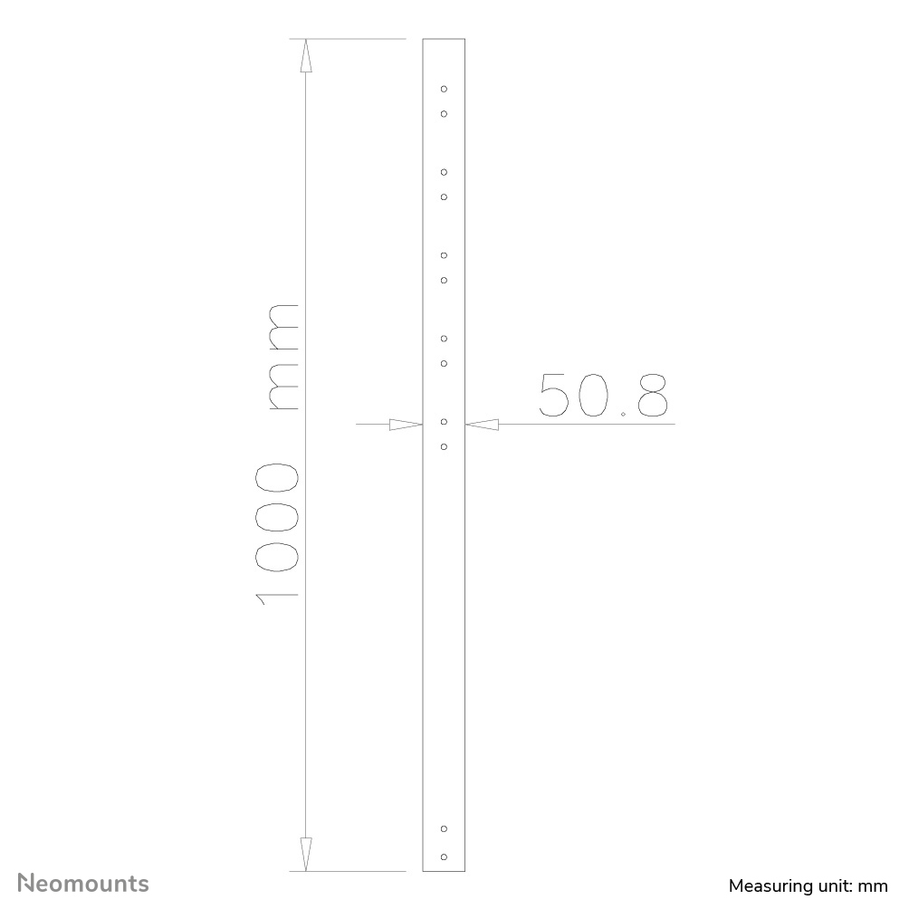 Neomounts 100 cm extension pole for FPMA-C200/C400SILVER/PLASMA-C100