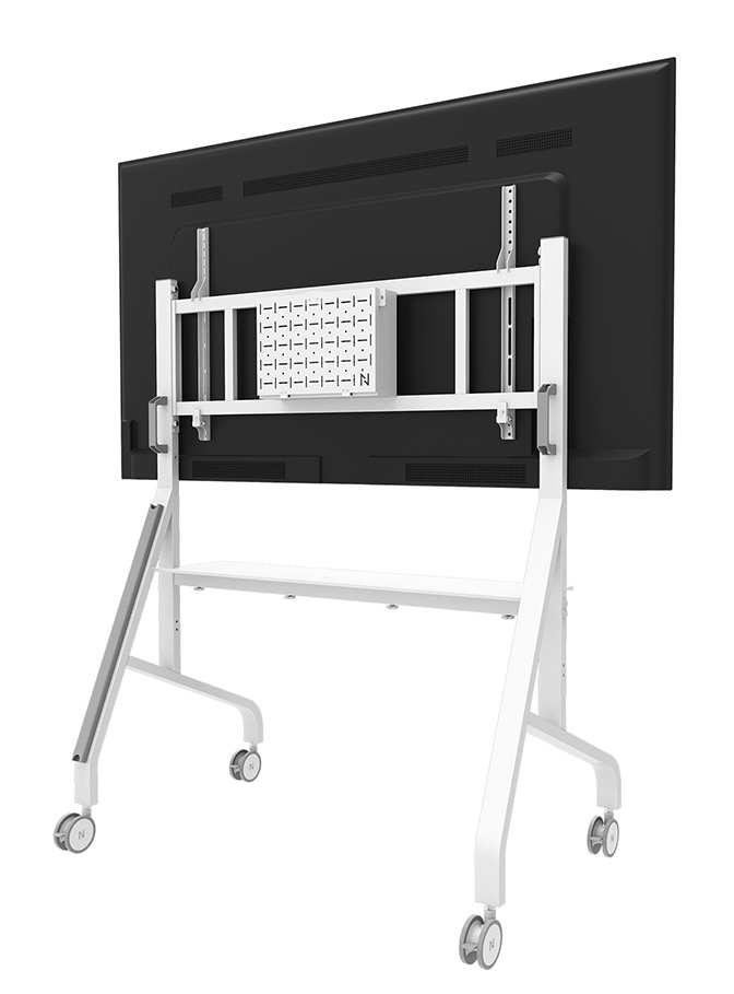 Neomounts FL50-575WH1  Wagen für  Displayständer  verriegelbar  Stahl  weiß  Bildschirmgröße: 178.1-301.4 cm (65"-110")