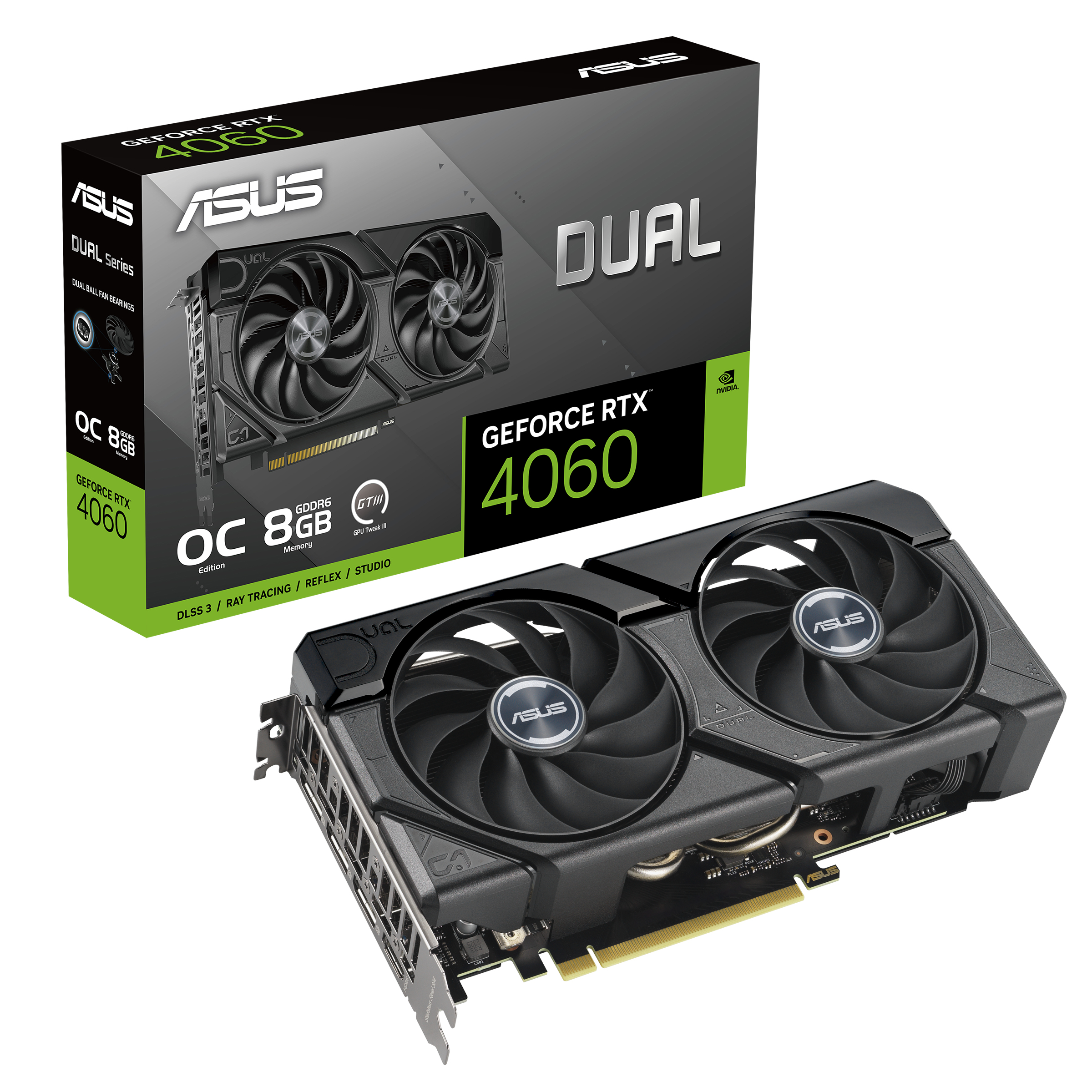 VGA ASUS Dual GeForce RTX 4060 EVO OC Edition 8 GB - 1x HDMI - 3x DP