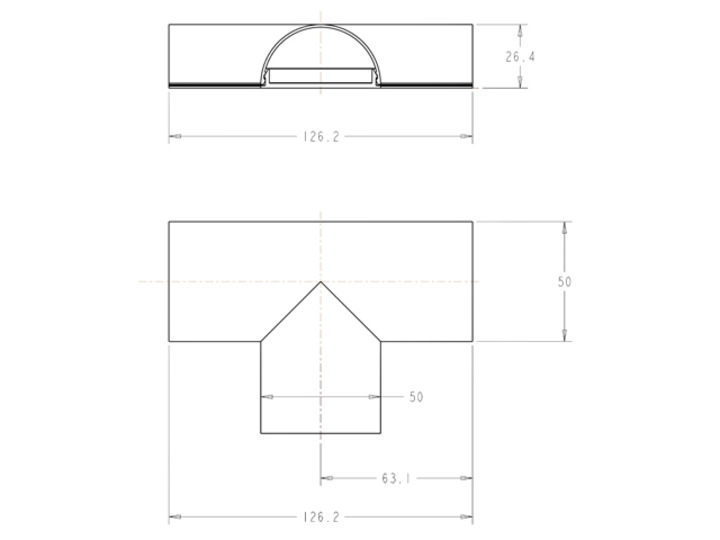 HAGOR CPS - Rail adapter for wall mounting schwarz