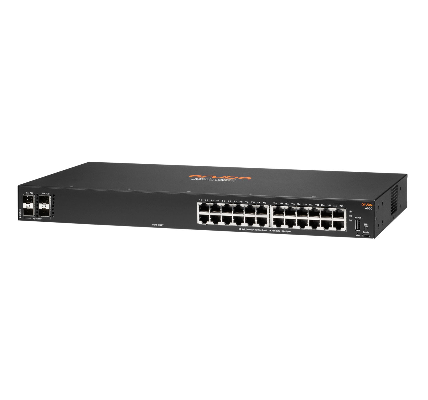 HPE Aruba Switch R8N88A#ABB 6000 24G 4SFP, L3, managed 24 x 10/100/1000 + 4 x Gigabit SFP