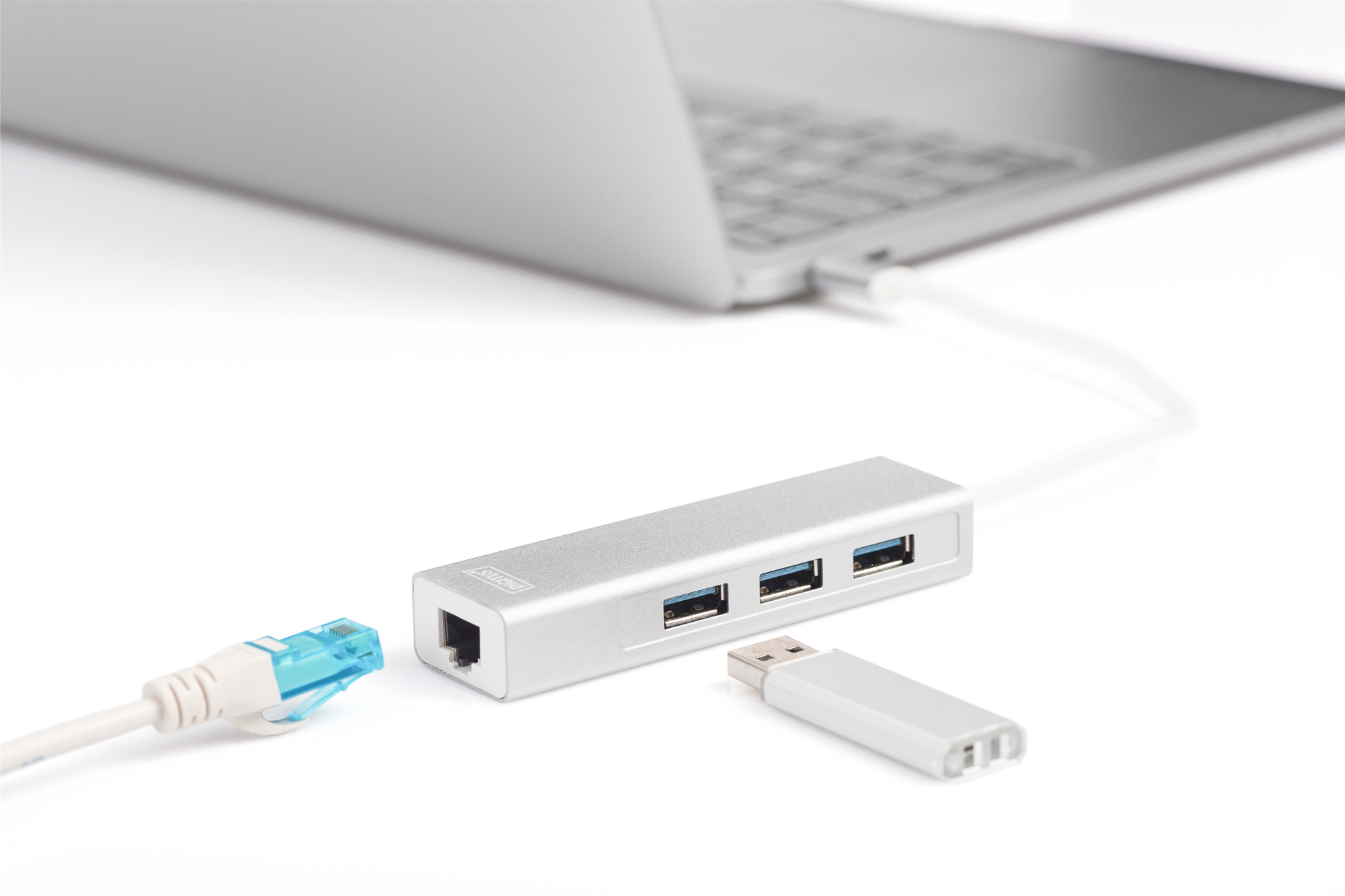 DIGITUS DA-70255 USB Typ C™ 3-Port Hub + Gigabit Ethernet