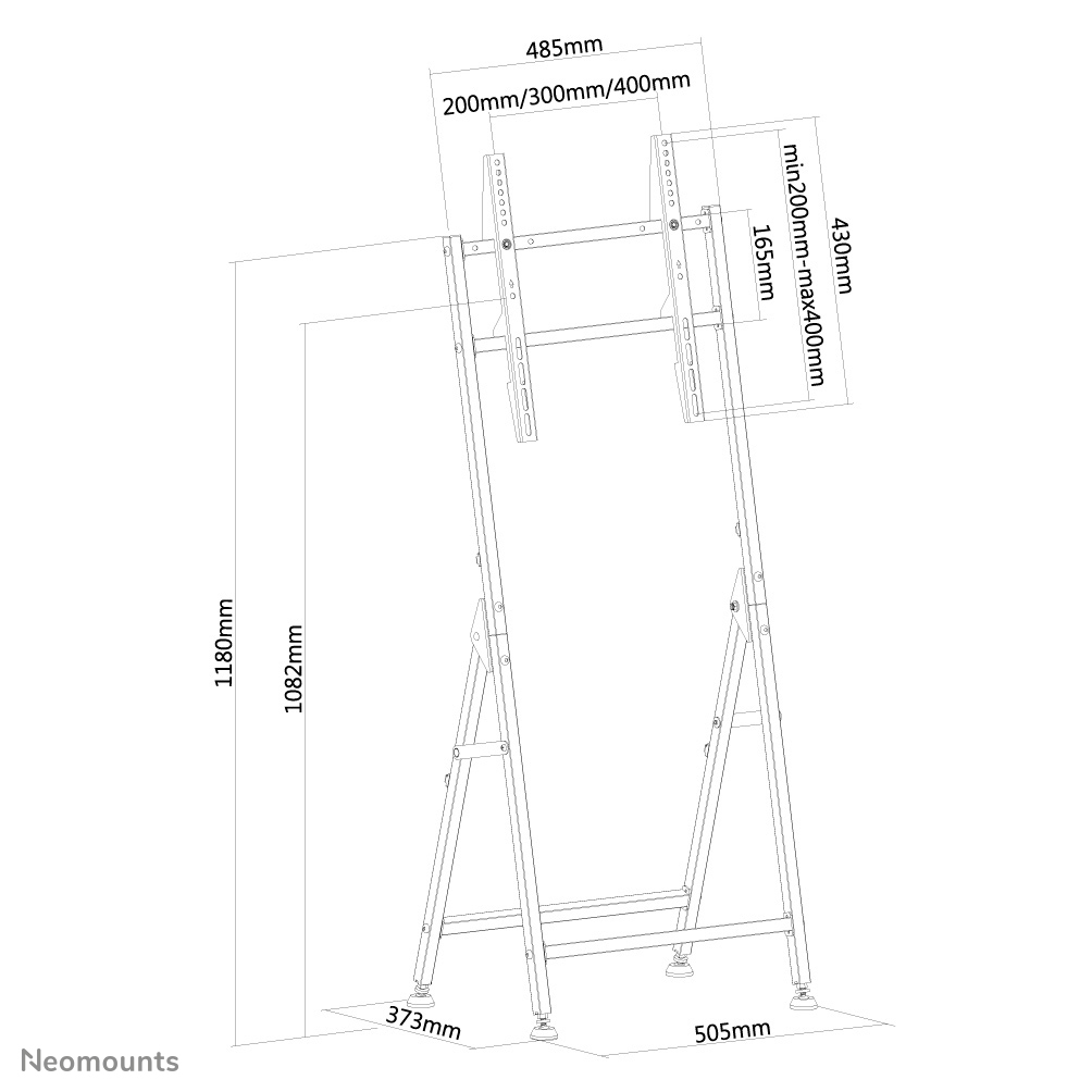 Neomounts Flachbild Ständer - 35 kg - 81,3 cm (32 Zoll) - 139,7 cm (55 Zoll) - 200 x 200 mm - 400 x 400 mm