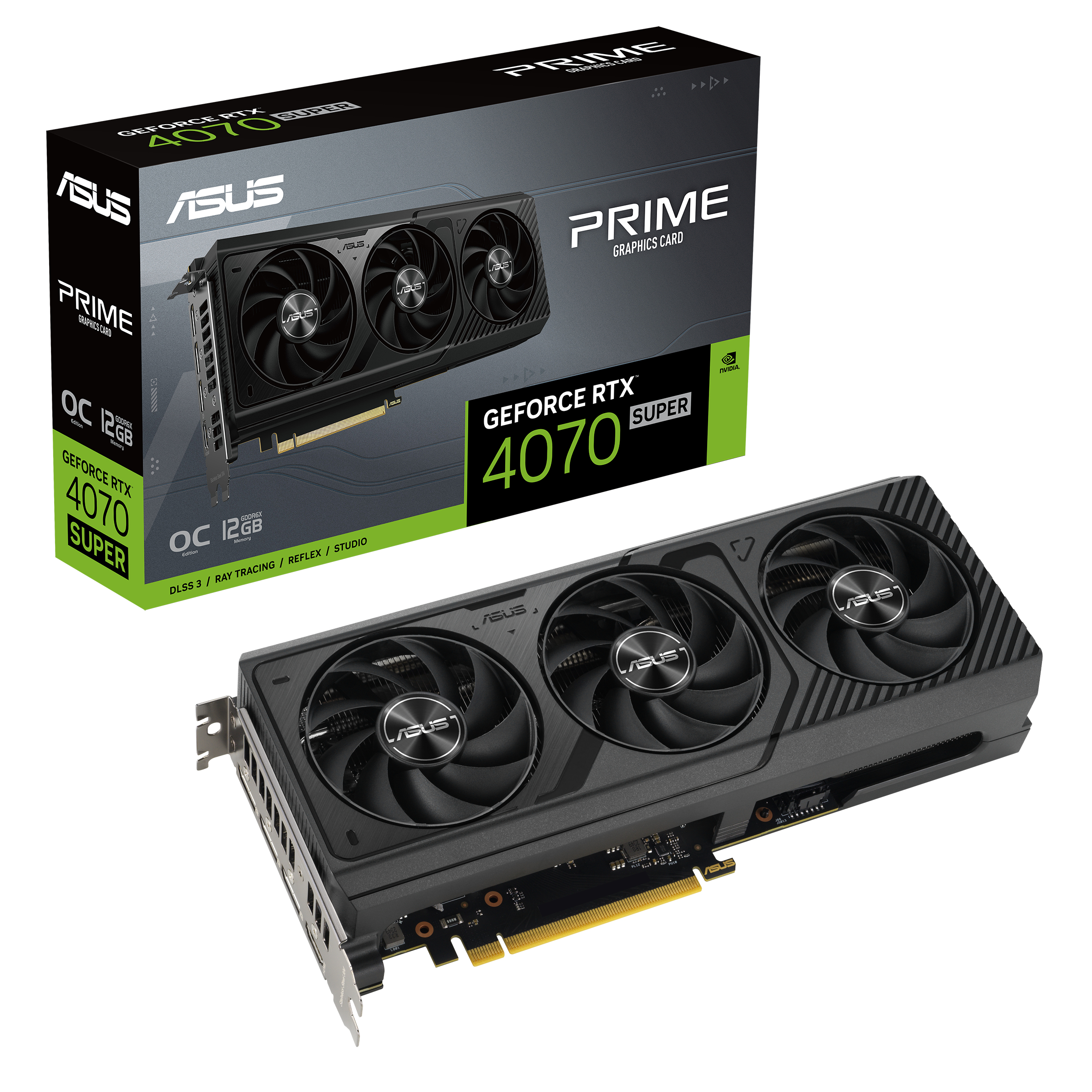 VGA ASUS PRIME GeForce RTX 4070 SUPER OC Edition 12 GB - 1x HDMI - 2x DP