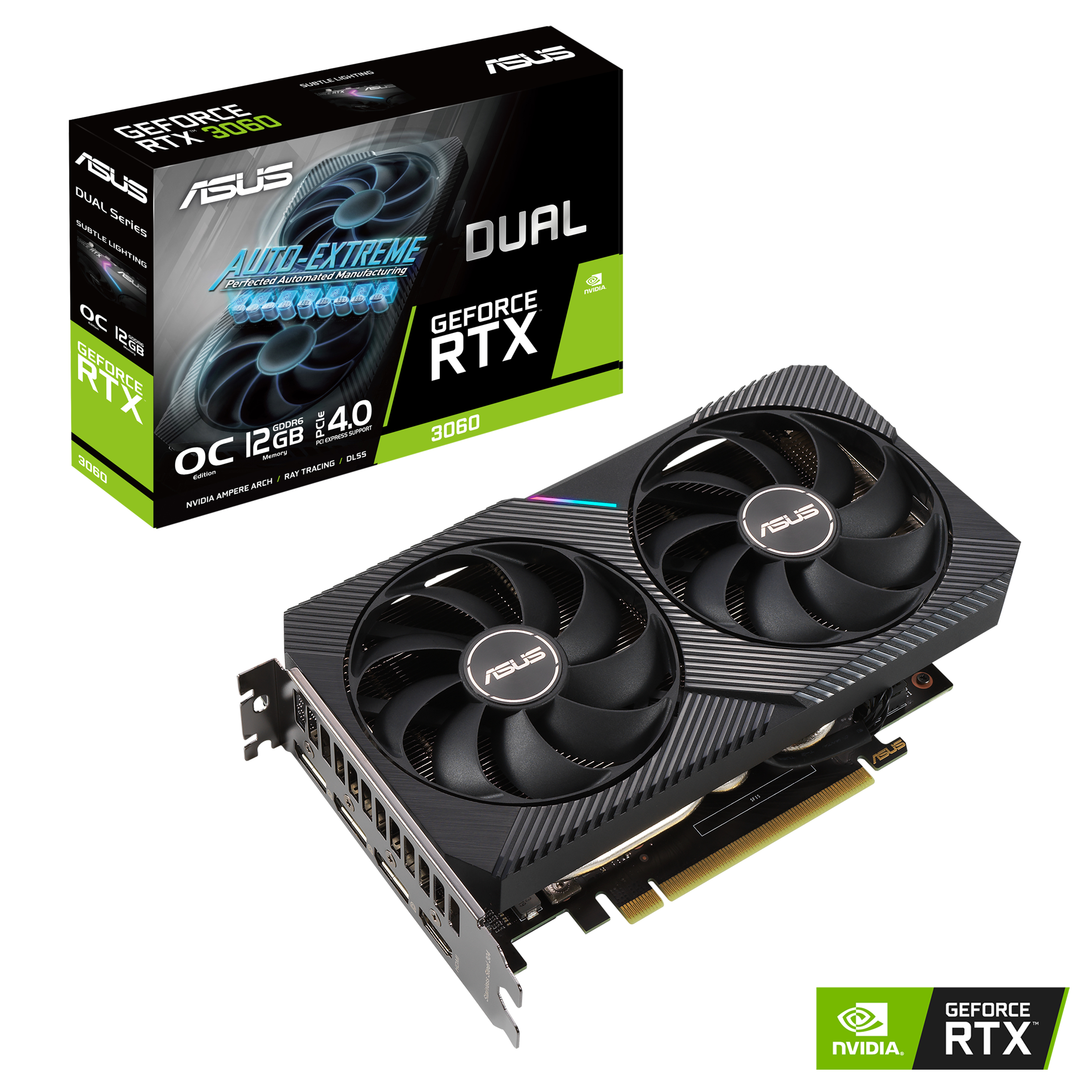 VGA ASUS Dual GeForce RTX 3060-V2 OC Edition 12 GB - 1x HDMI - 3x DP