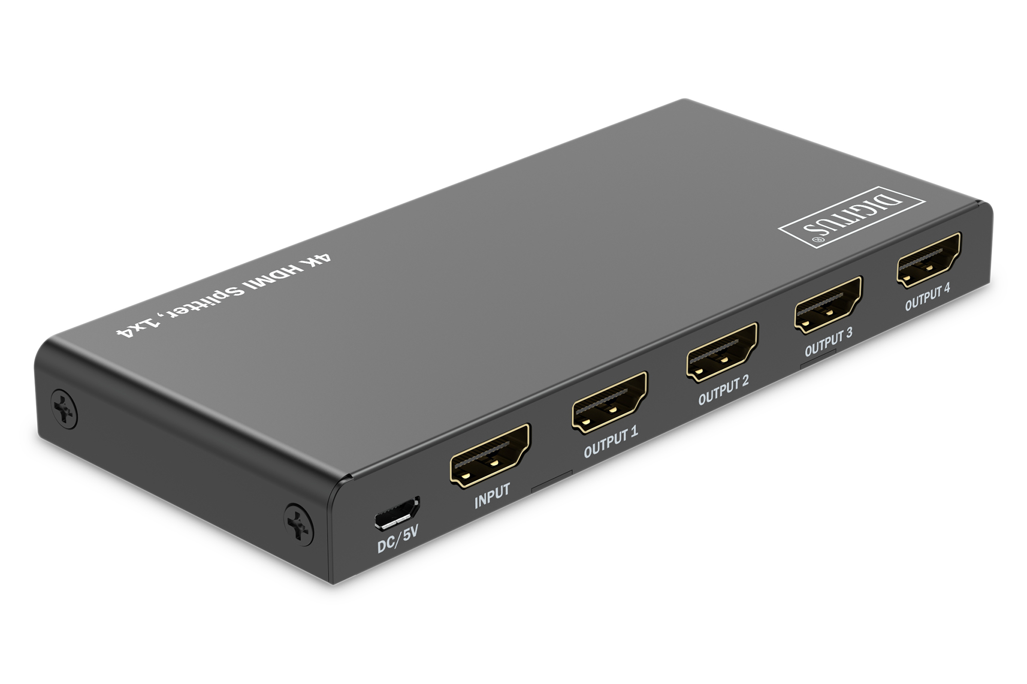 DIGITUS DS-55337 1x4 HDMI Splitter, 4K/60Hz HDCP 2.3, EDID Control