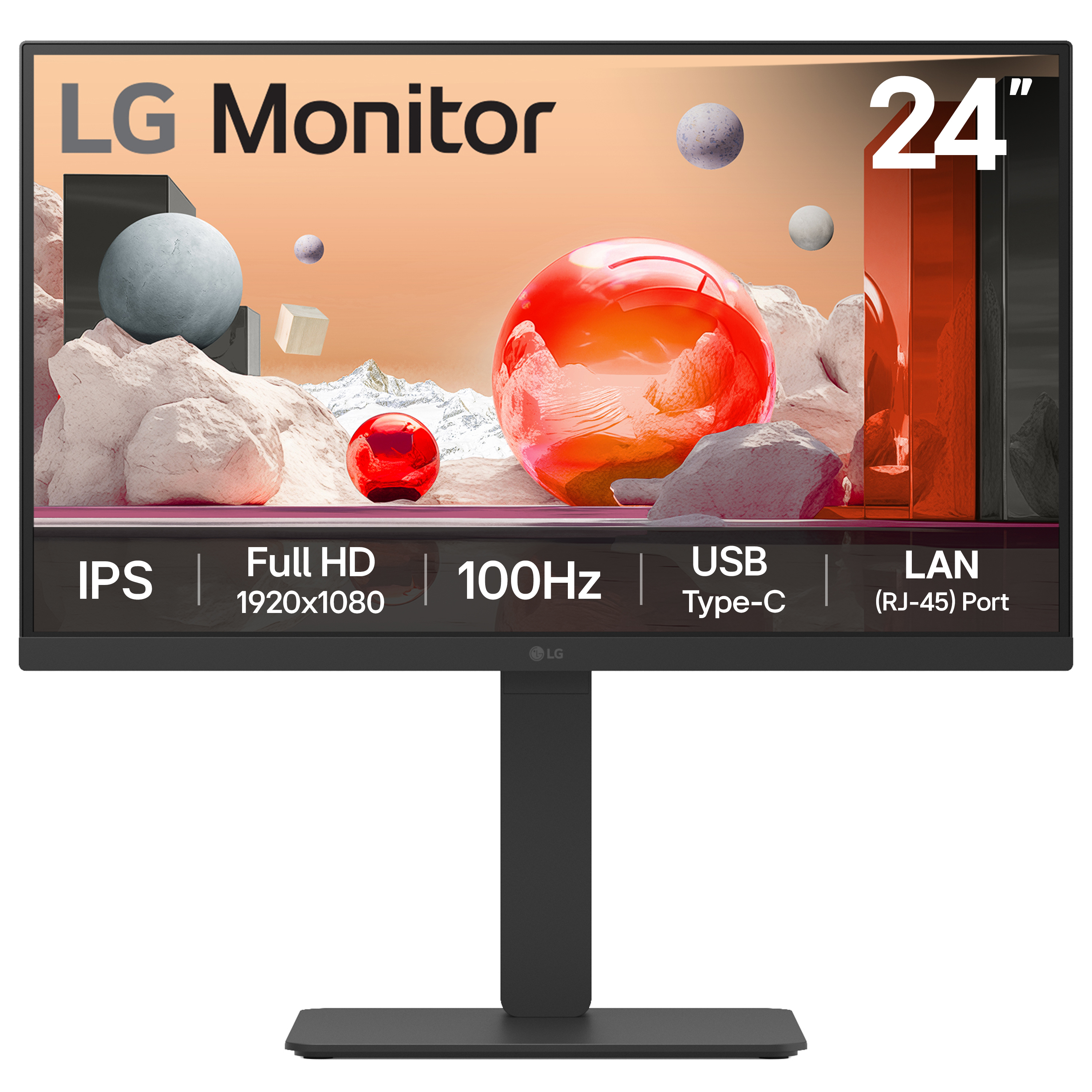 LG Monitor  24" 24BA750-B Full HD HDMI DP DaisyChain IPS Black 16:9