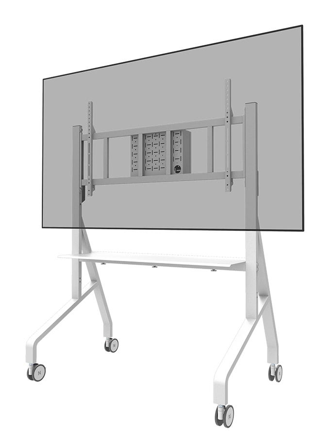 Neomounts FL50-575WH1  Wagen für  Displayständer  verriegelbar  Stahl  weiß  Bildschirmgröße: 178.1-301.4 cm (65"-110")