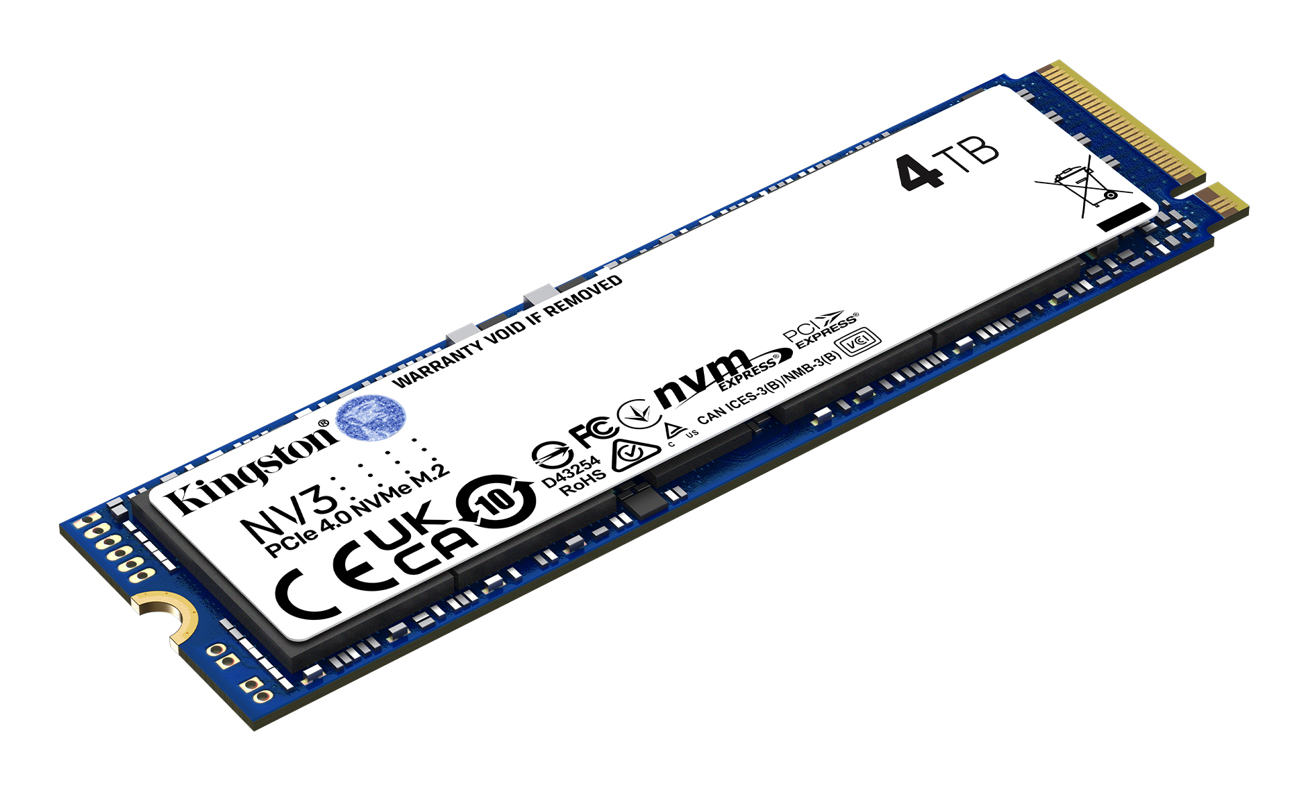 SSD Kingston M.2 2280 NV3 4 TB NVMe PCIe x4 (SNV3S/4000G) - BTO