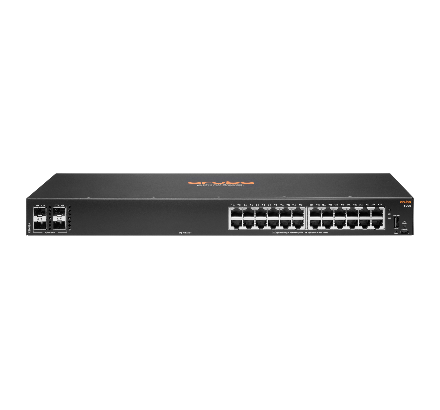 HPE Aruba Switch R8N88A#ABB 6000 24G 4SFP, L3, managed 24 x 10/100/1000 + 4 x Gigabit SFP