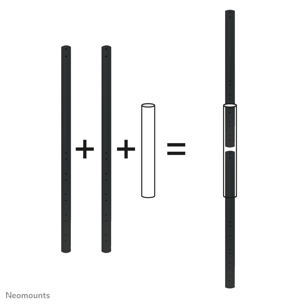 Neomounts Adapter for Verlängerungsrohre FPMA-CP100 - 150 - 200 - 250 - 350 - Zimmerdecke - 172 mm - 225 mm - 150 mm - 90 mm - 1 Stück(e)