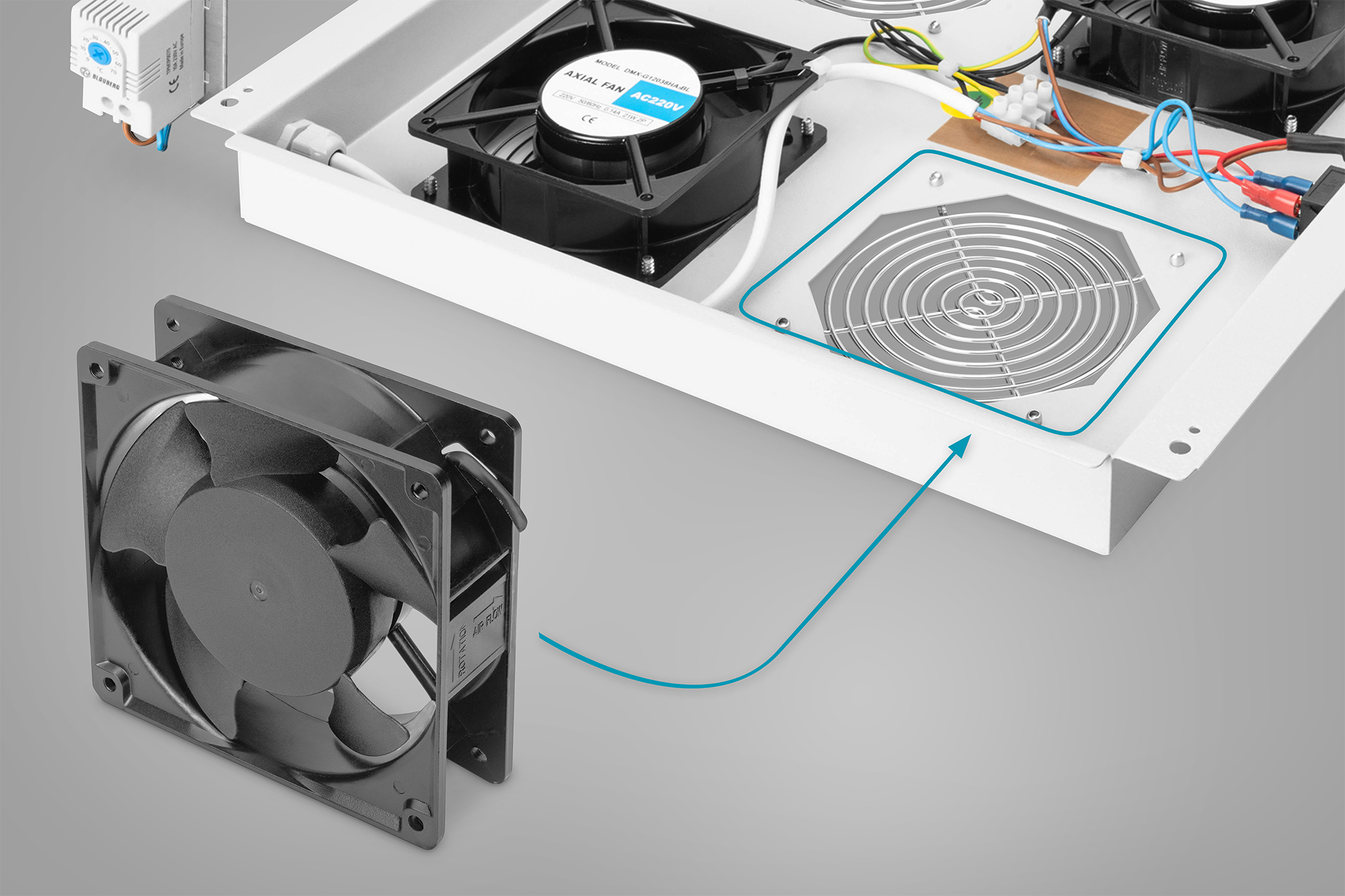 DIGITUS DN-19 FAN Lüfter zum Einsatz in Lüftereinheiten für Netzwerk- und Serverschränke