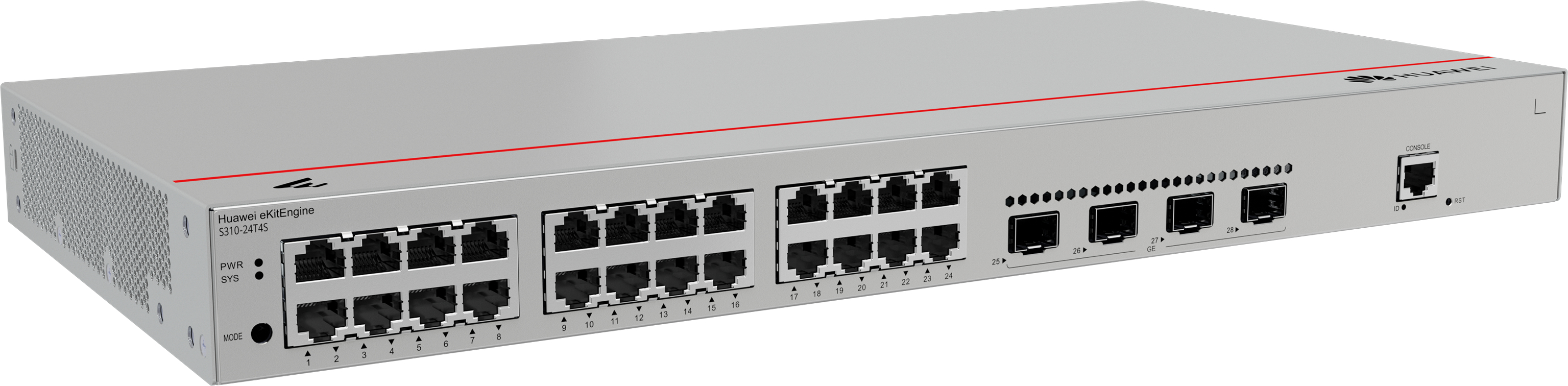 HUAWEI Switch S310-24T4S (24*10/100/1000BASE-T ports, 4*GE SFP ports, AC power)