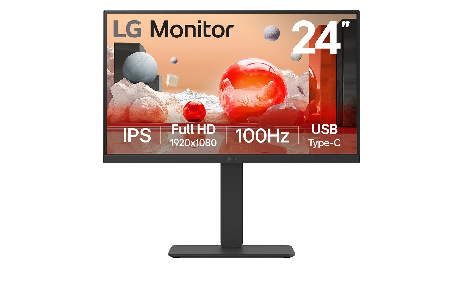 LG Monitor  24" 24BA750-B Full HD HDMI DP DaisyChain IPS Black 16:9