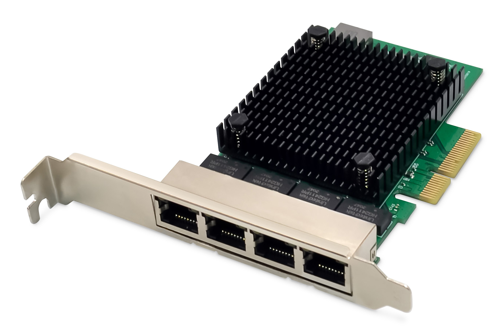 DIGITUS DN-10136 4 Port 2,5 Gigabit Ethernet Netzwerkkarte, RJ45, PCI Express, Realtek Chipsatz