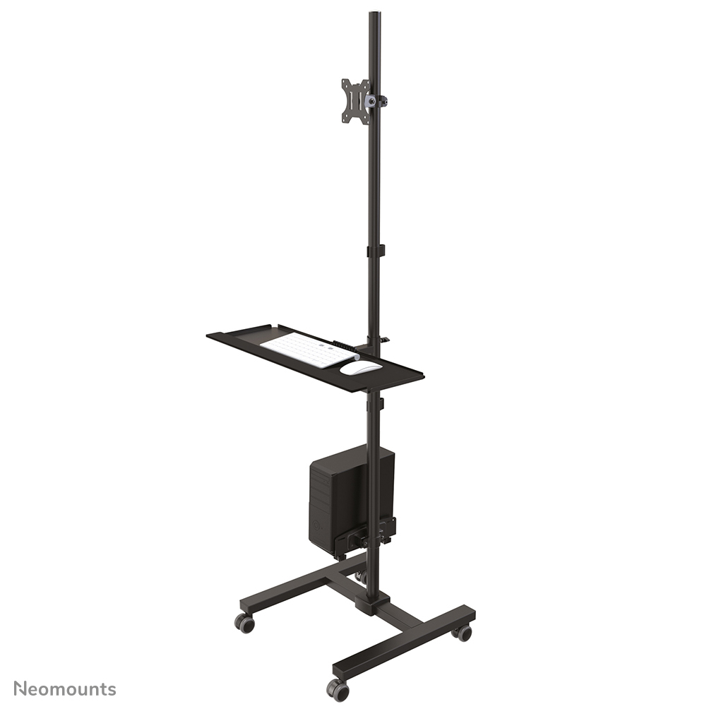 Neomounts Mobile Workplace Floor Stand monitor keyboard/mouse & PC